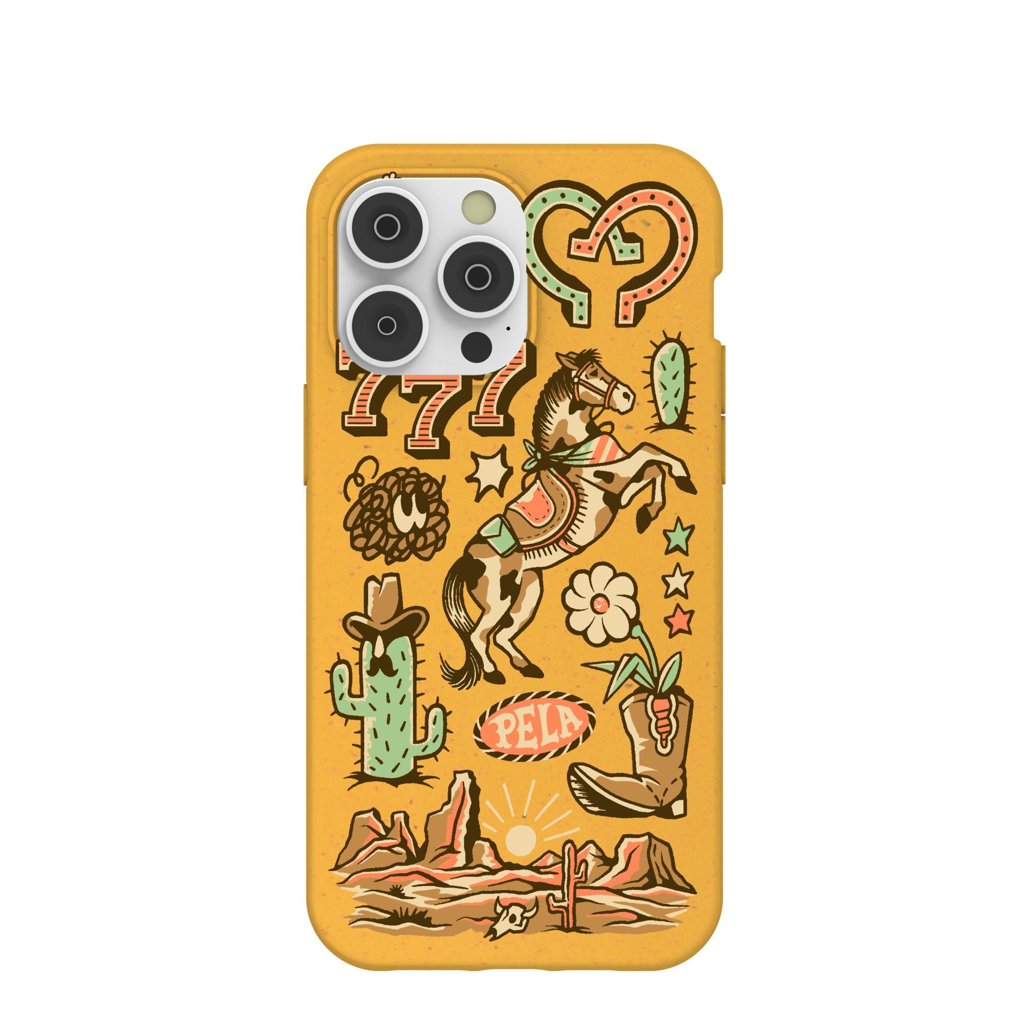 Honey Miller West iPhone 14 Pro Max Case Refurbished - Pela Case refurbished available on Cerqular