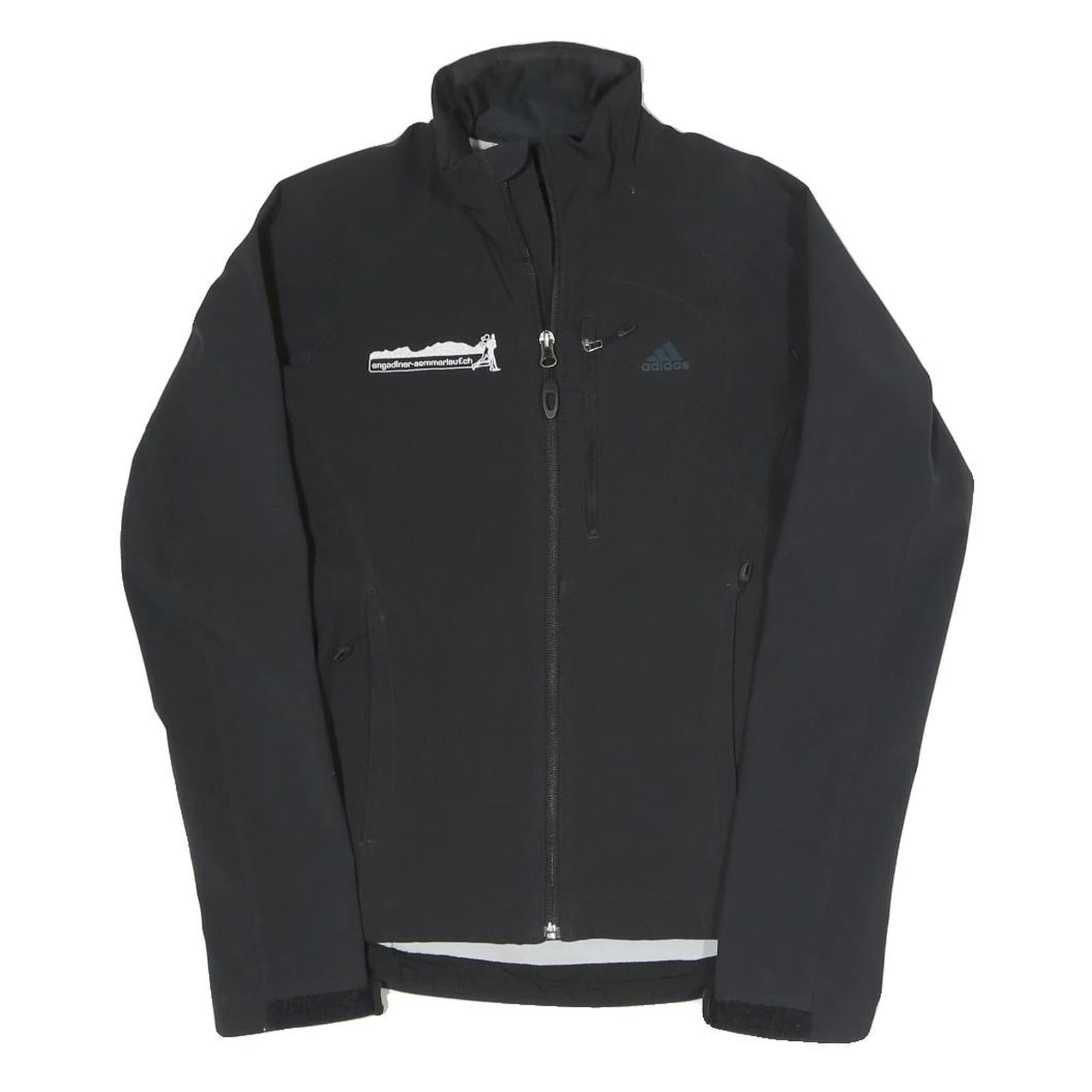 ADIDAS Womens Black Outdoor Jacket UK 6 Polyester Blend Zip Sportswear Refurbished - N/A refurbished available on Cerqular