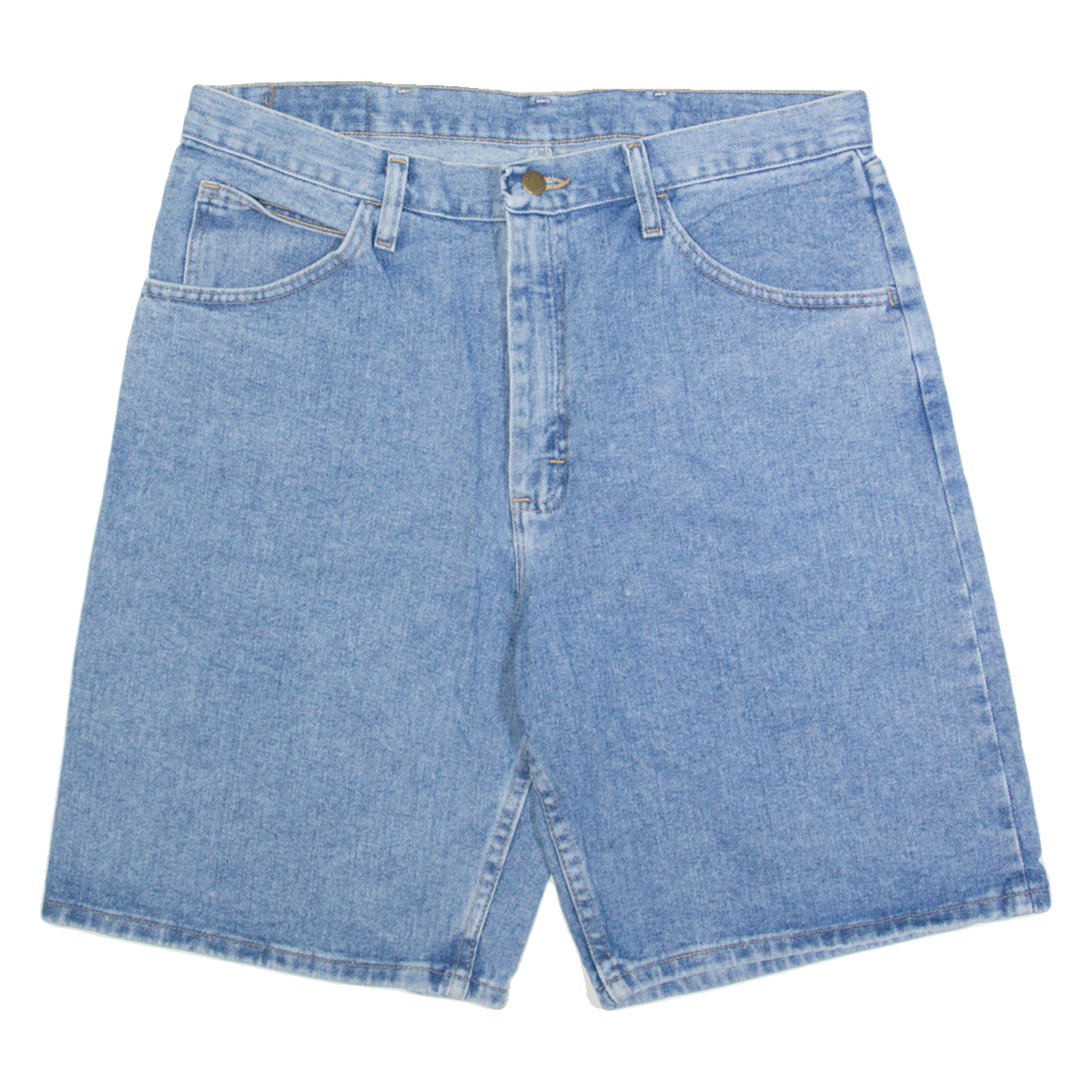 WRANGLER Mens Denim Shorts Blue Relaxed M W34 Refurbished - N/A refurbished available on Cerqular
