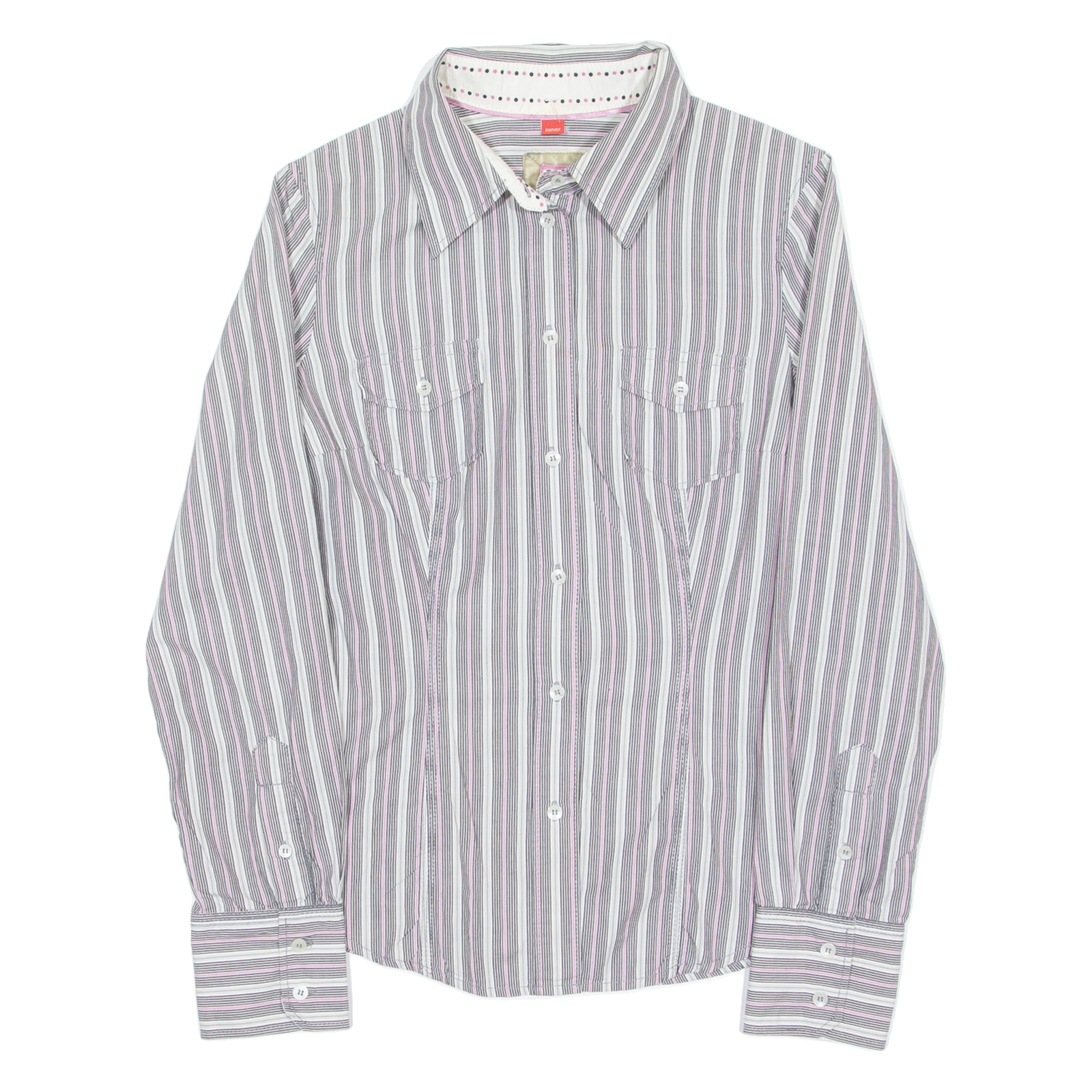 ESPIRIT Womens Shirt White Striped Long Sleeve XS Refurbished - N/A refurbished available on Cerqular