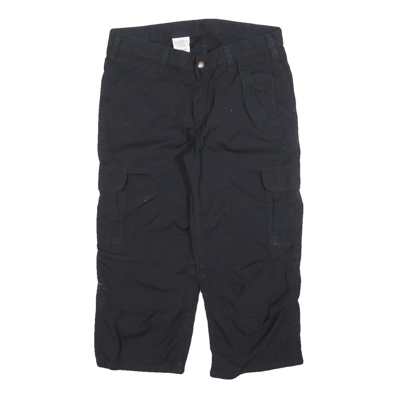 CARHARTT Womens Cotton Blend Black Regular Cargo Trousers W32 L20 Workwear Refurbished - N/A refurbished available on Cerqular