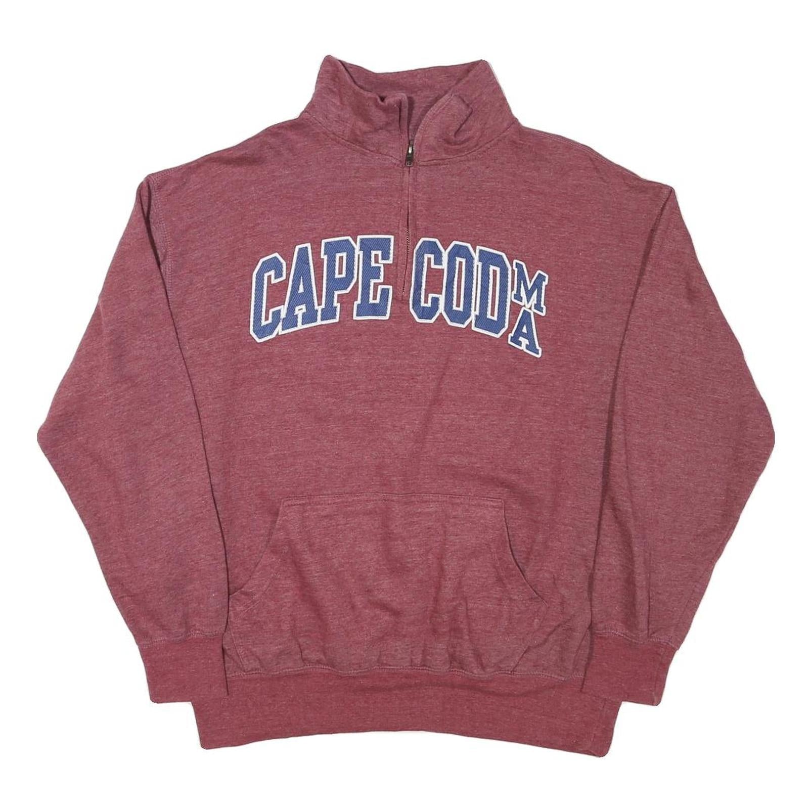 WINGS Mens Maroon Cape Cod Printed Collared M Cotton Blend Sweatshirt Pullover Refurbished - N/A refurbished available on Cerqular