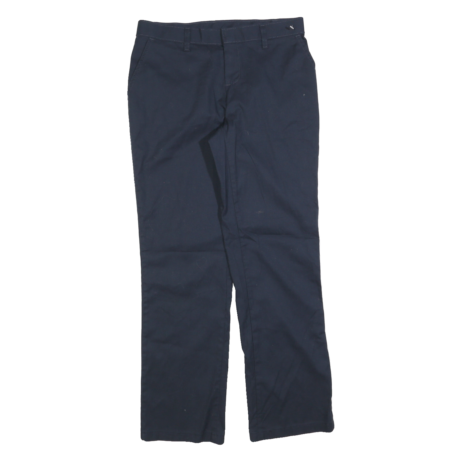 DICKIES Womens Regular Navy Blue Cotton Blend Trousers W30 L30 Zip Closure Refurbished - N/A refurbished available on Cerqular