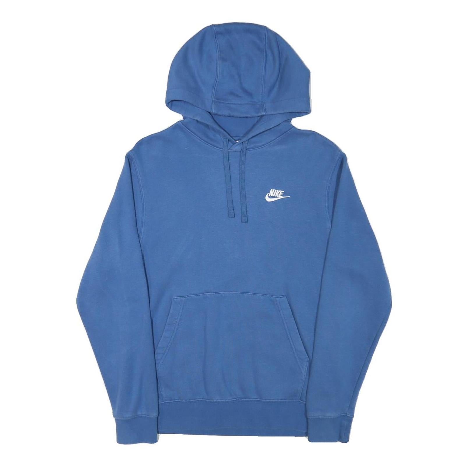 NIKE Mens Blue Hoodie S Cotton Blend Pullover Casual Sportswear Refurbished - N/A refurbished available on Cerqular