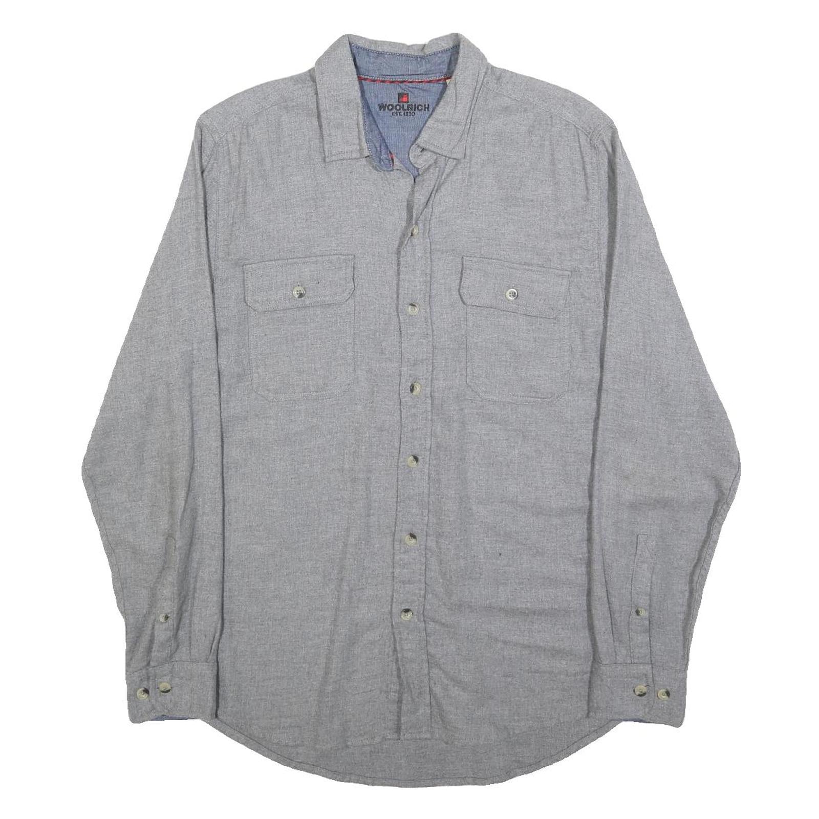 Buy WOOLRICH Mens Grey Plain Cotton Shirt M Classic Button Pocket Casual Refurbished - $57.19 WOOLRICH Mens Grey Plain Cotton Shirt M Classic Button Pocket Casual Refurbished - N/A refurbished available on Cerqular