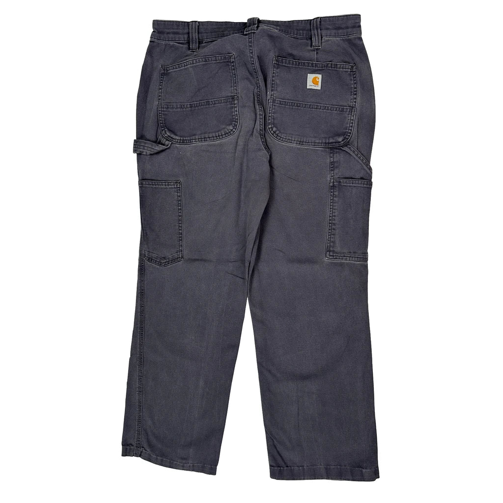 Carhartt Carpenter Trousers - 31W 30L Grey Cotton Refurbished - Thrifted (note: this is a term often used to describe second- refurbished available on Cerqular