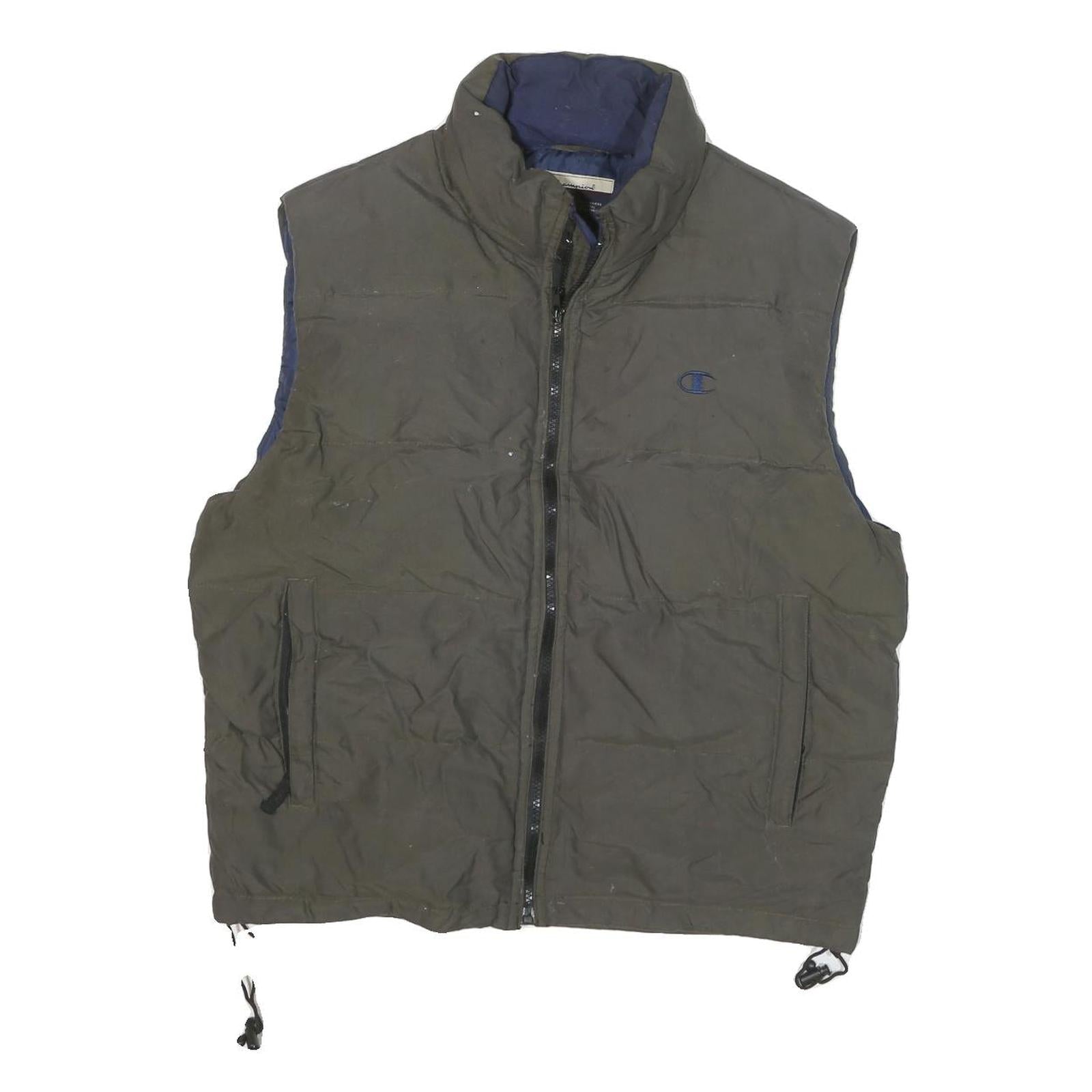 Buy CHAMPION Mens Black Gilet L Polyester Blend Plain Logo Zip Puffer Sleeveless Refurbished - $50.69 CHAMPION Mens Black Gilet L Polyester Blend Plain Logo Zip Puffer Sleeveless Refurbished - N/A refurbished available on Cerqular