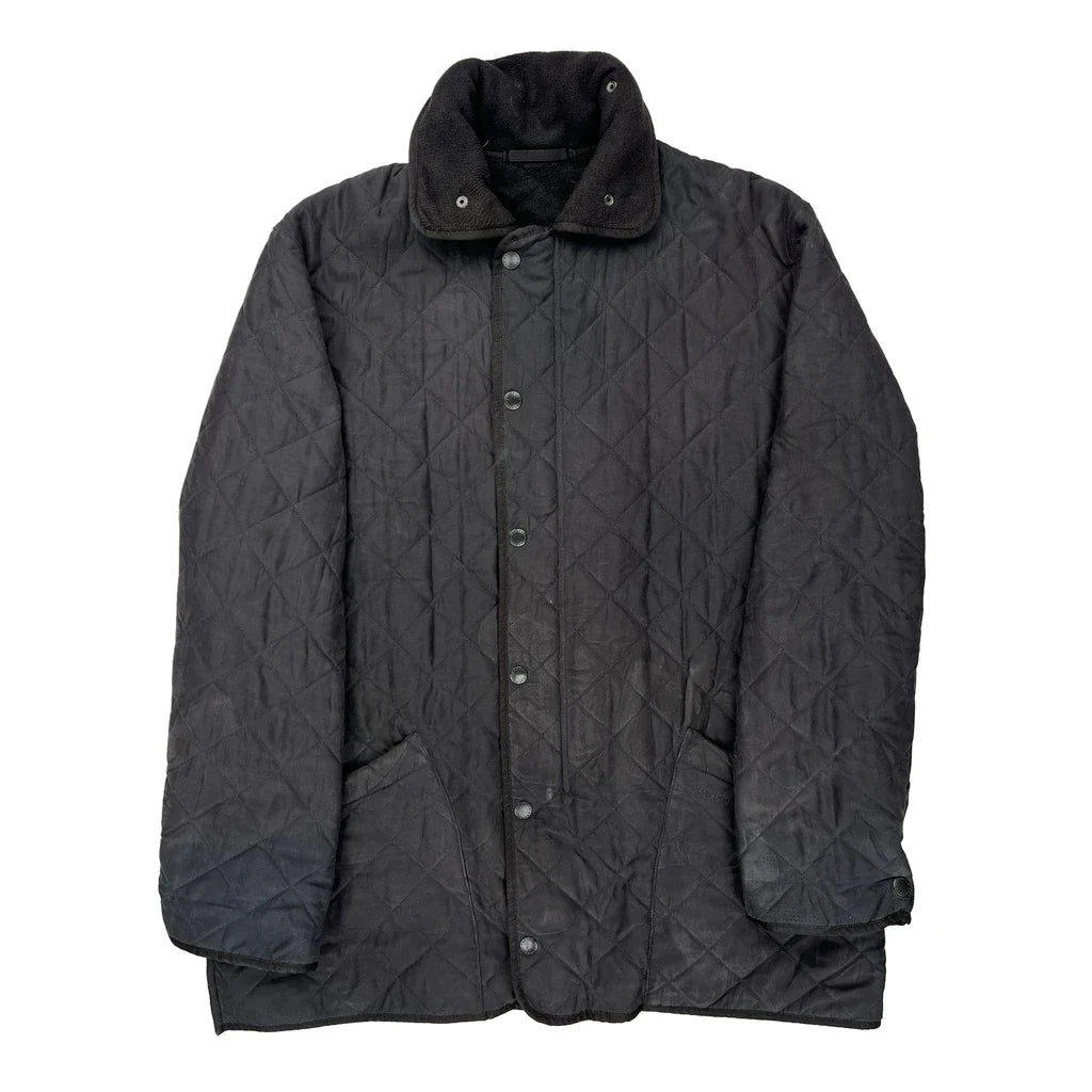 Barbour Coat - XL Black Polyester Refurbished - Thrifted (note: this is a term often used to describe second- refurbished available on Cerqular
