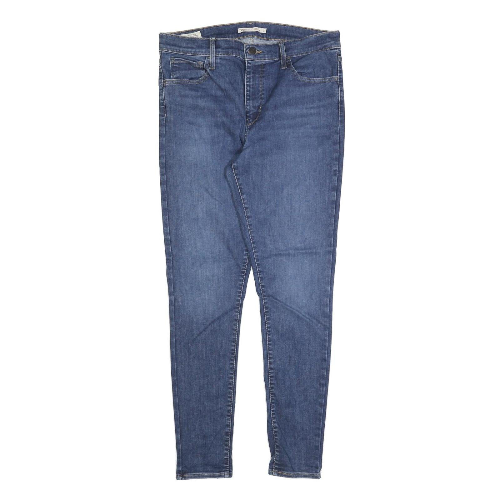 LEVI'S Womens 720 Slim Jeans Blue Denim Cotton Blend W31 L30 Zip Refurbished - N/A refurbished available on Cerqular