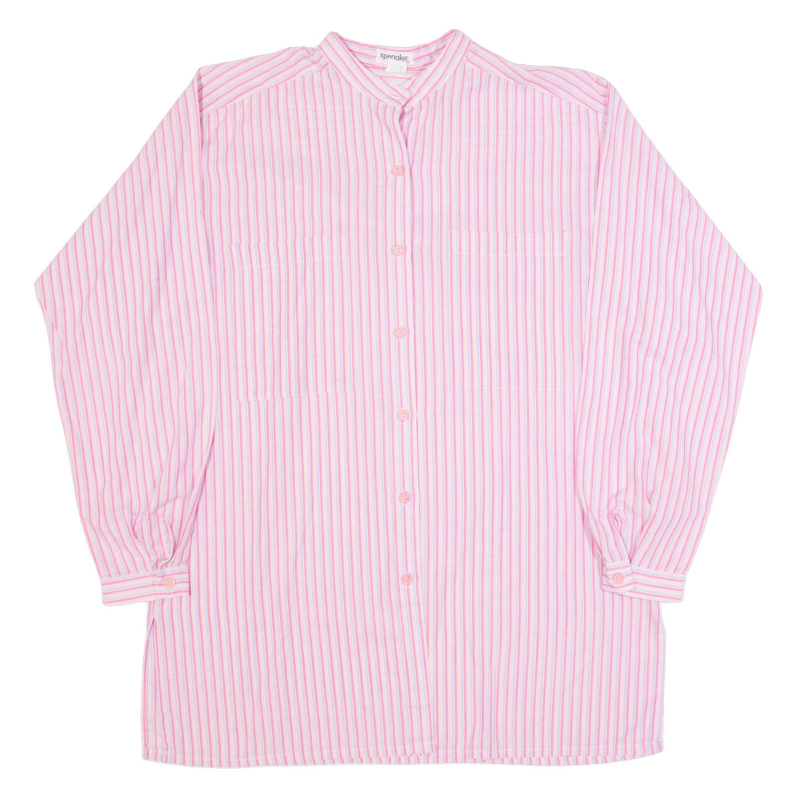 SPENGLER MODE Mens Shirt Pink 90s Striped Long Sleeve M Refurbished - N/A refurbished available on Cerqular