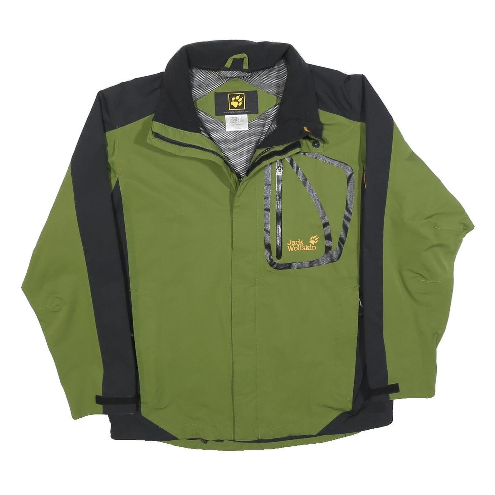 JACK WOLFSKIN Mens Green & Black Outdoor Jacket XS Polyester Blend Zip Refurbished - N/A refurbished available on Cerqular