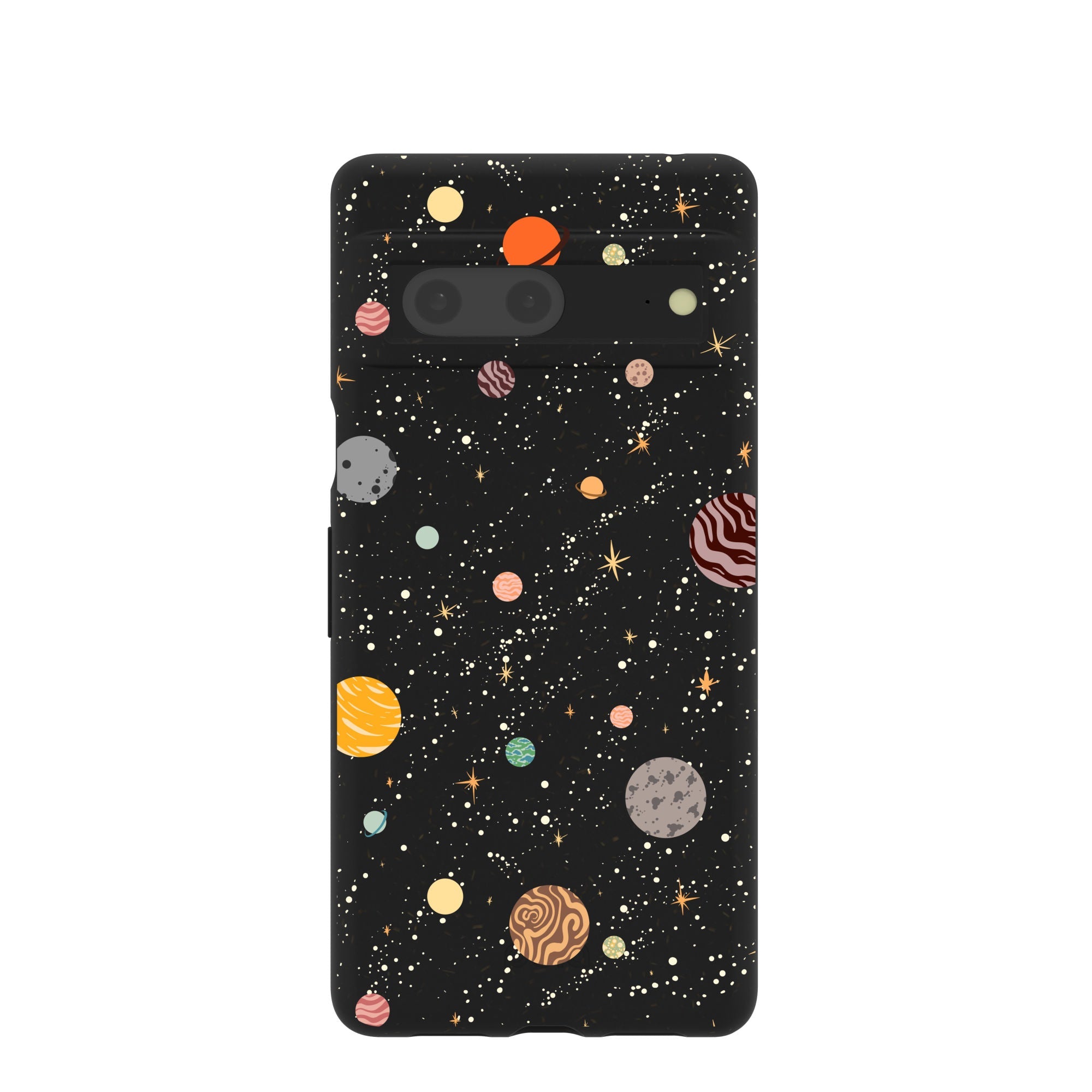Black Galactic Glow Google Pixel 7 Case Refurbished - Pela Case refurbished available on Cerqular