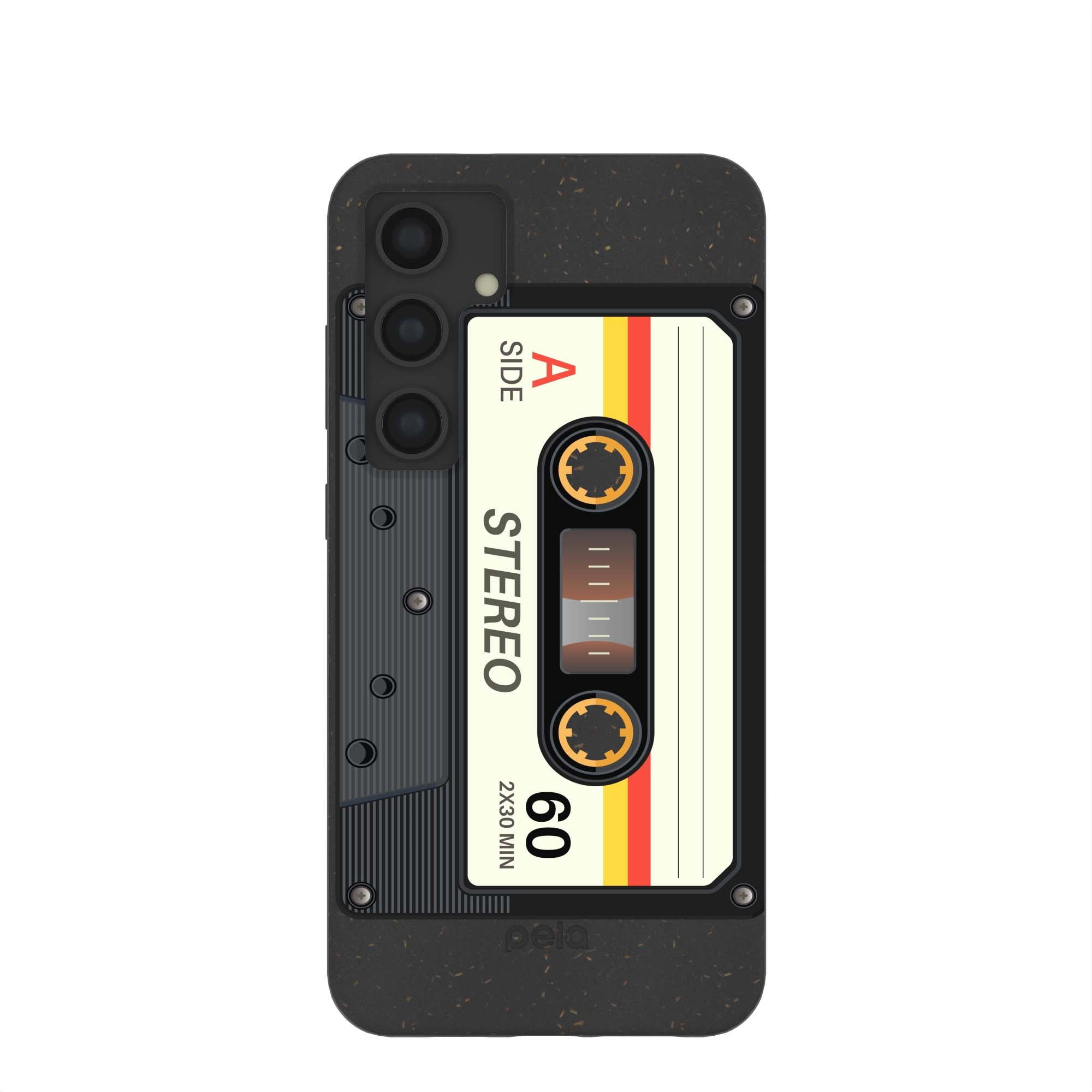 Black Cassette Samsung Galaxy S24+(Plus) Case Refurbished - Pela Case refurbished available on Cerqular