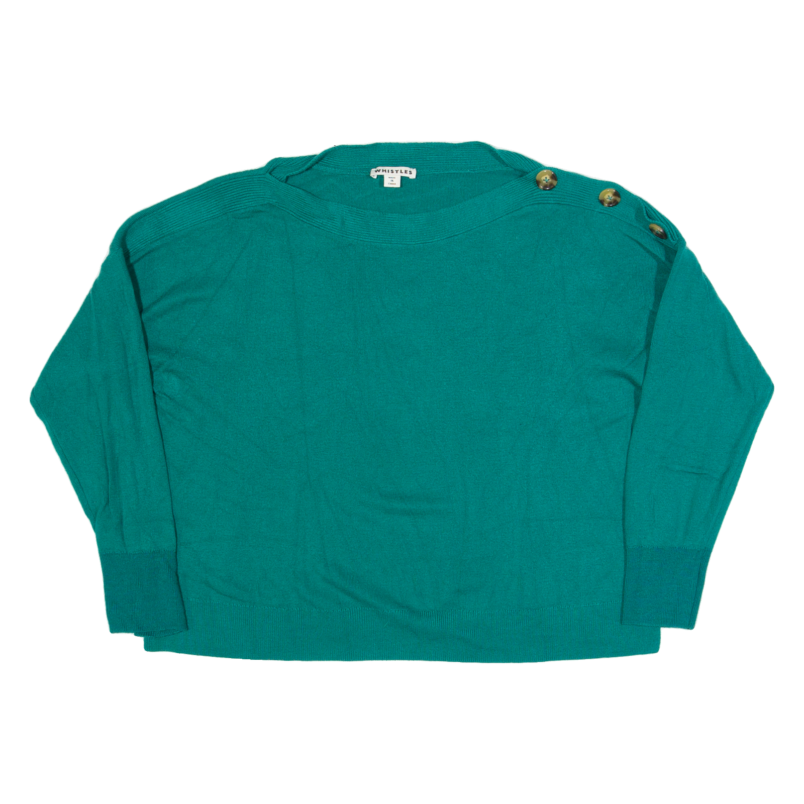 WHISTLES Womens Jumper Green Tight Knit M Refurbished - N/A refurbished available on Cerqular
