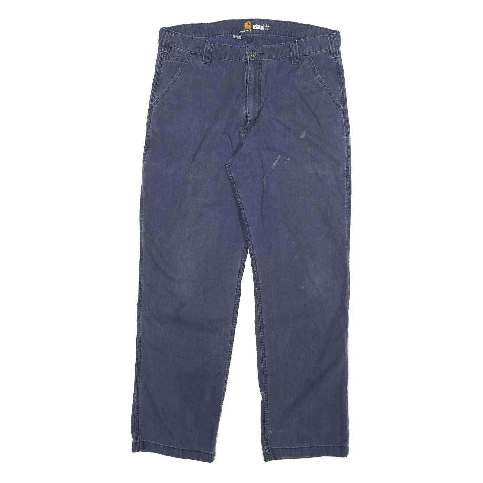 CARHARTT Mens Jeans Blue Relaxed Straight Cotton W36 L32 Workwear Durable Refurbished - N/A refurbished available on Cerqular