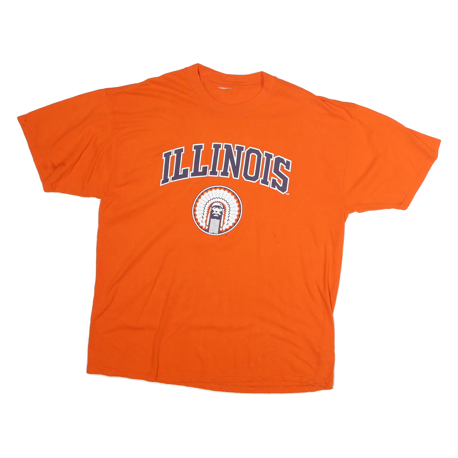 Buy Mens Orange Cotton Graphic T-Shirt L Short Sleeve Crew Neck Illinois Logo Refurbished - $11.69 Mens Orange Cotton Graphic T-Shirt L Short Sleeve Crew Neck Illinois Logo Refurbished - N/A refurbished available on Cerqular