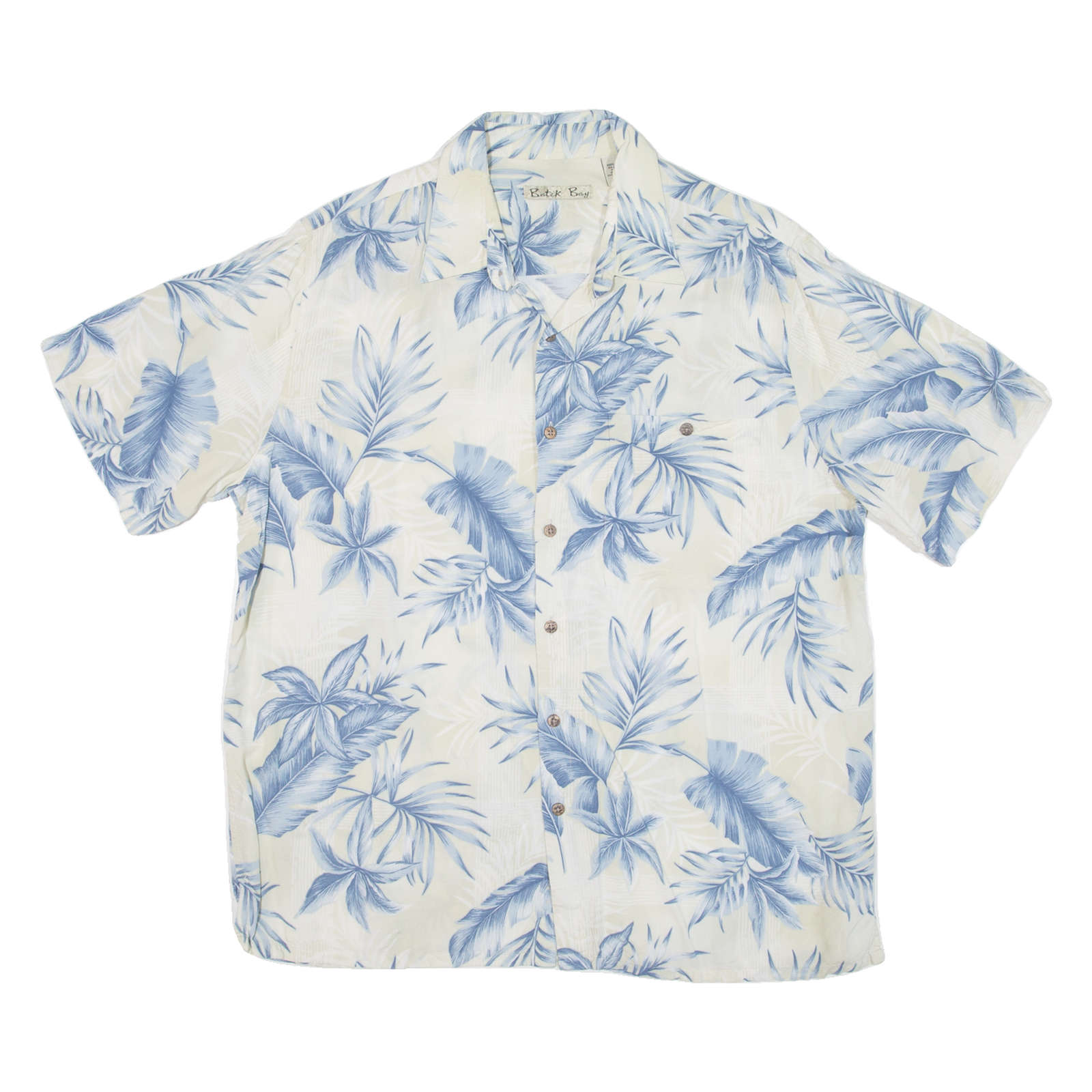 BATIK BAY Mens Hawaiian Shirt Blue Floral L Refurbished - N/A refurbished available on Cerqular