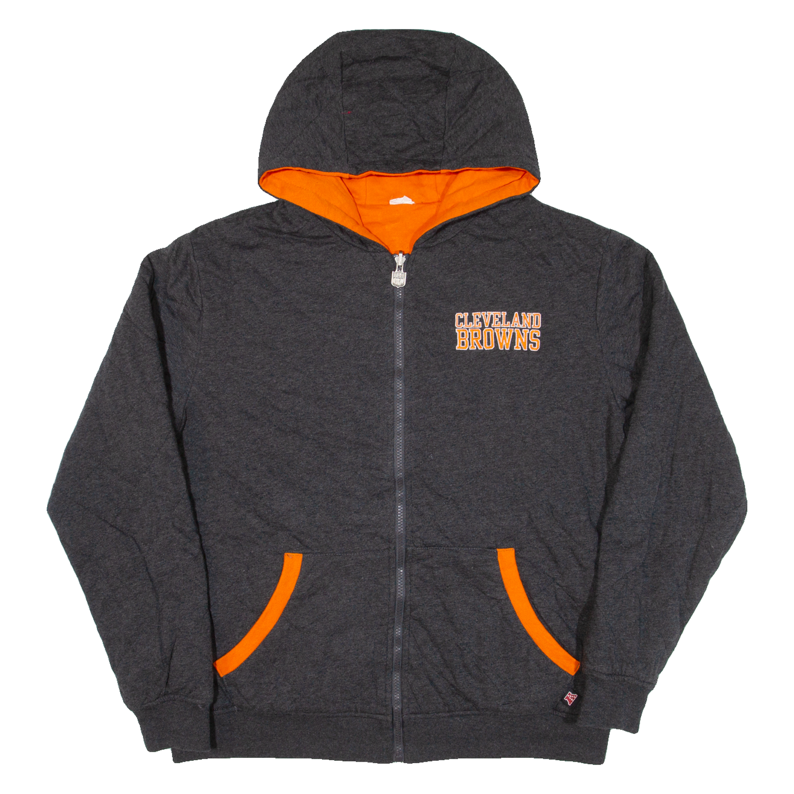 NFL Reversable Cleveland Browns Mens Orange Hoodie Full Zip USA M Refurbished - N/A refurbished available on Cerqular