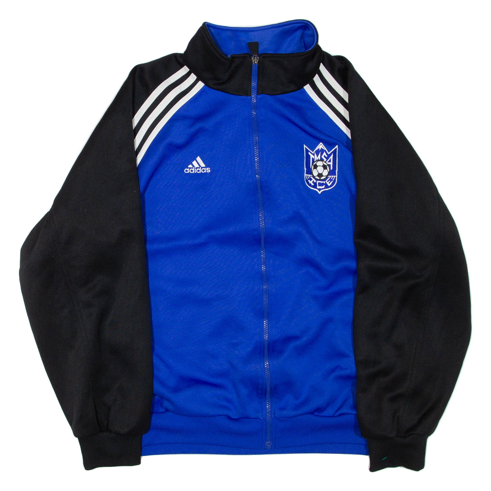 ADIDAS Mens Track Jacket Blue Colourblock L Refurbished - N/A refurbished available on Cerqular