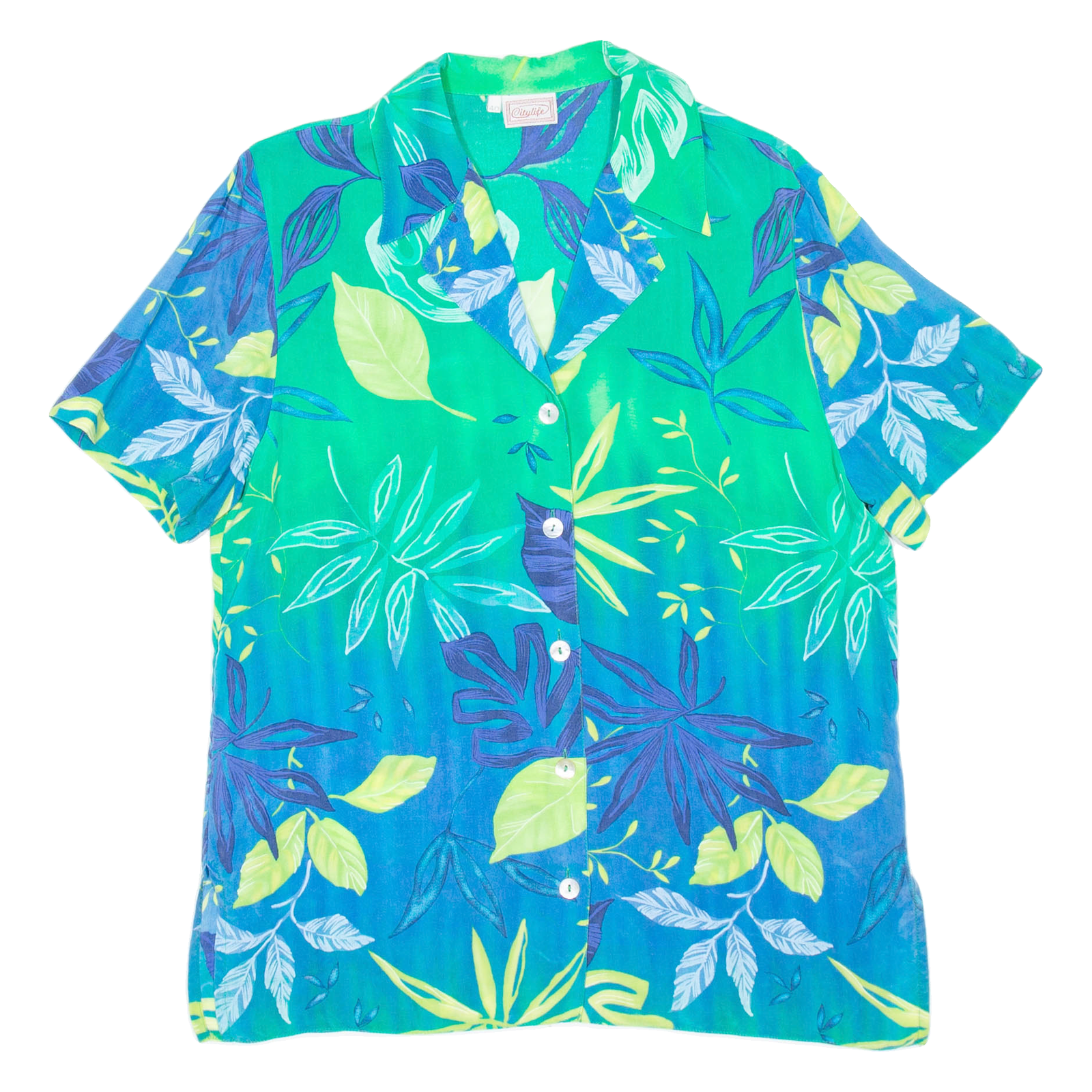 CITYLIFE Mens Hawaiian Shirt Blue Floral S Refurbished - N/A refurbished available on Cerqular