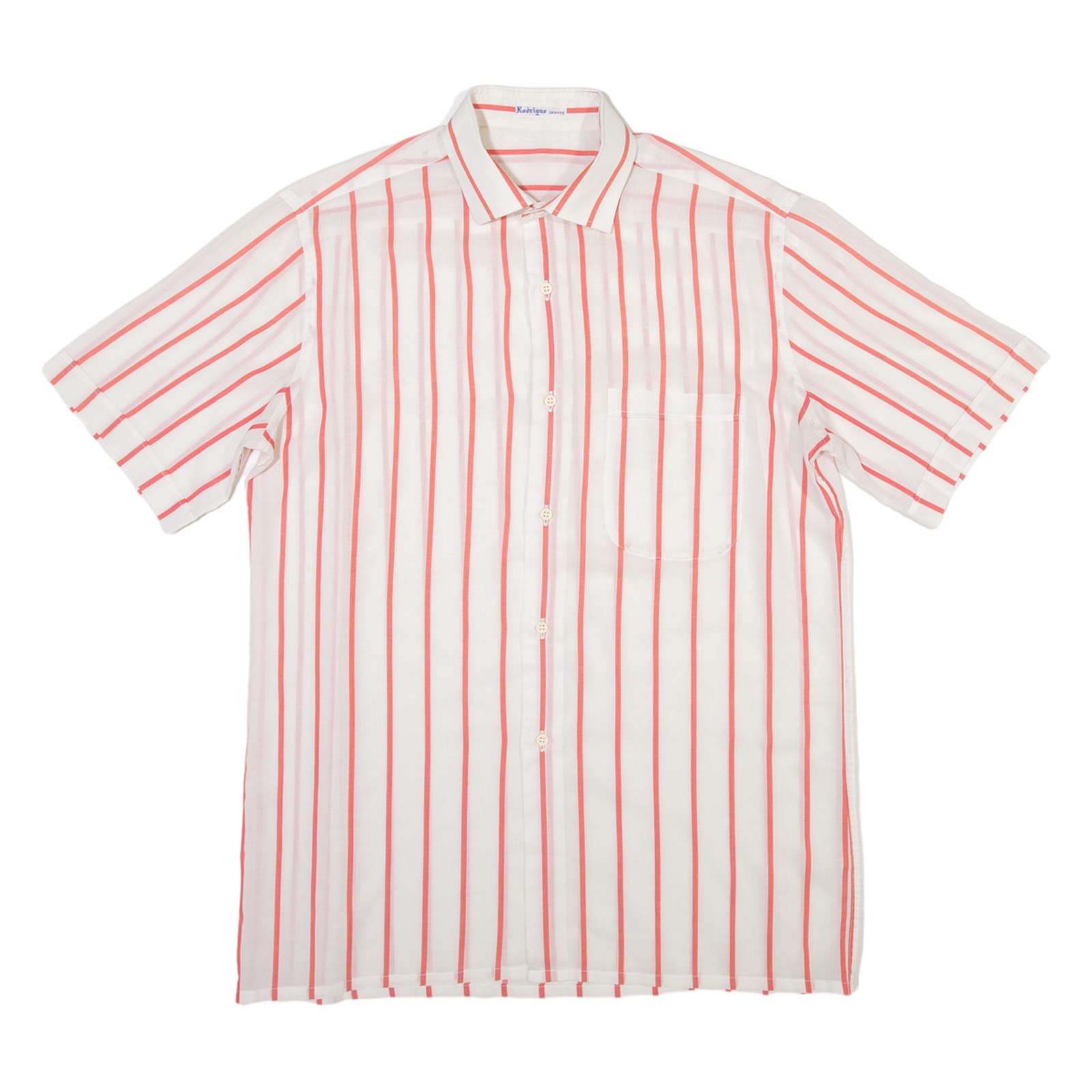 RODRIGUE CANNES Mens Shirt White Striped XL Refurbished - N/A refurbished available on Cerqular