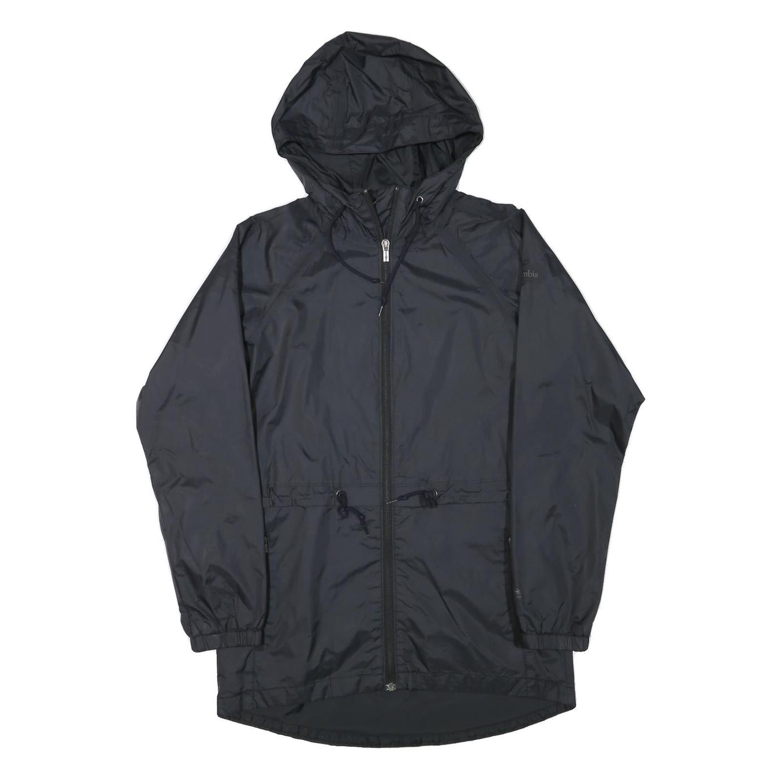COLUMBIA Womens Black Outdoor Jacket XS Polyester Blend Plain Weatherproof Zip Refurbished - N/A refurbished available on Cerqular