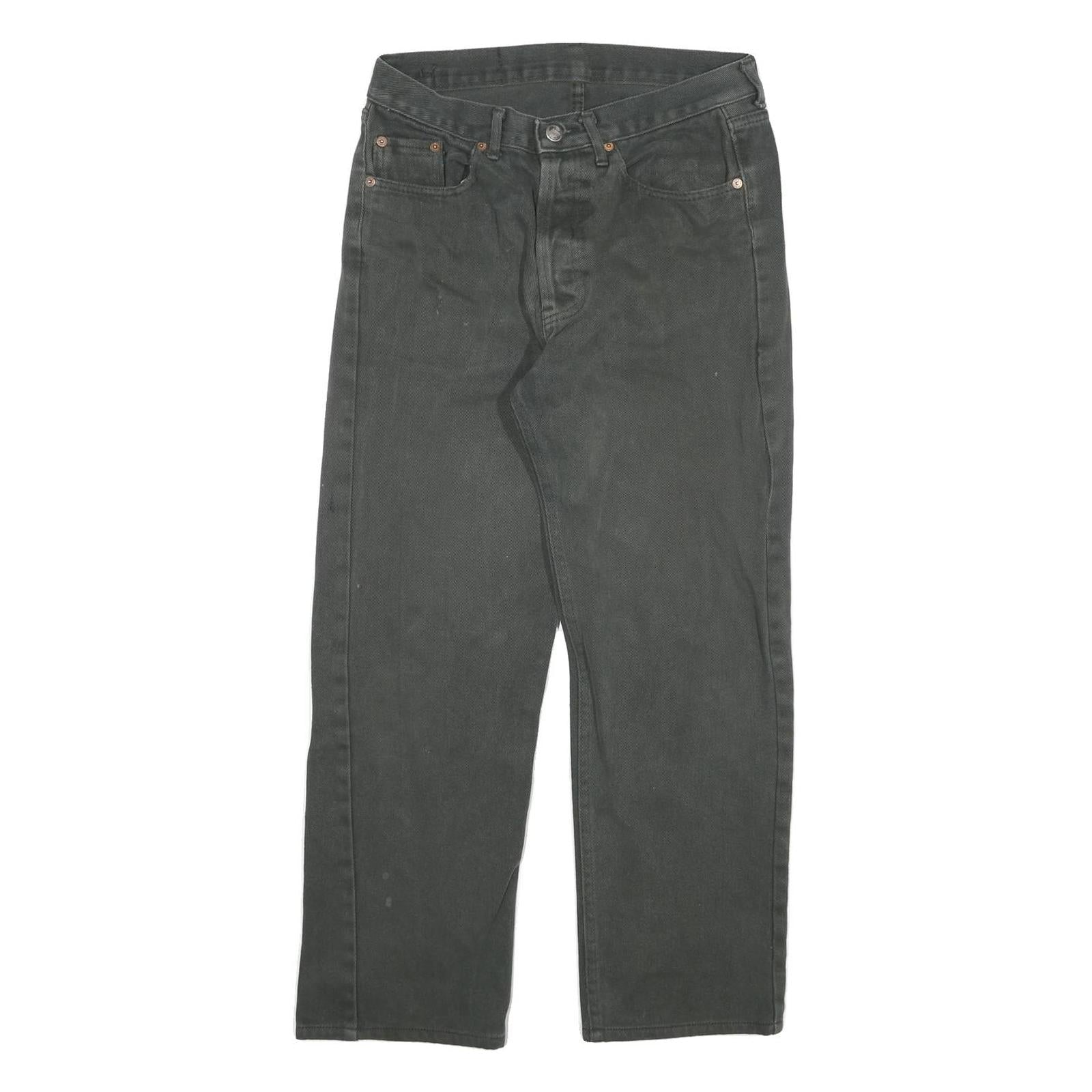 LEVI'S Mens Regular Fit Black Denim Jeans W30 L27 Classic Style Zip Closure Refurbished - N/A refurbished available on Cerqular
