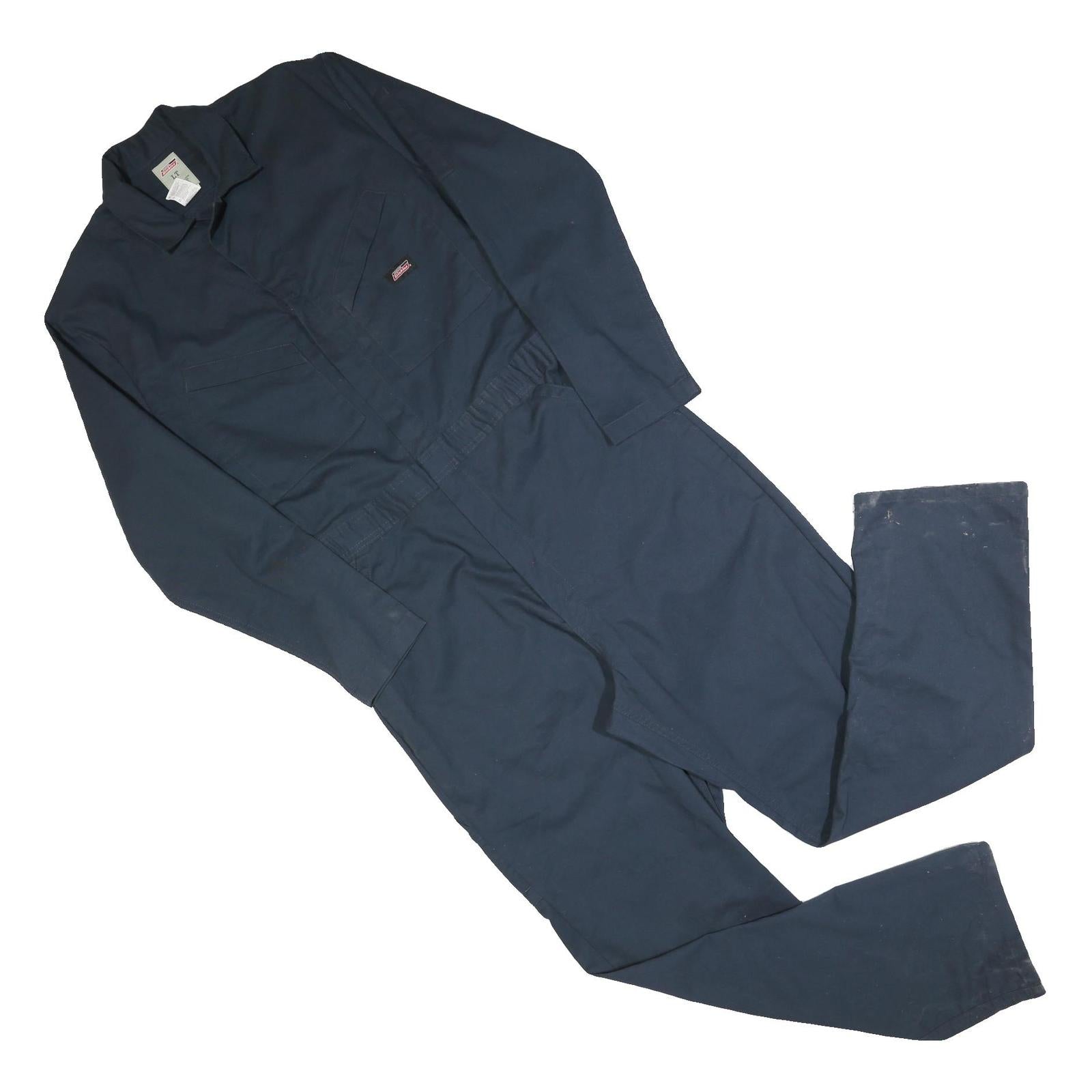 DICKIES Mens Navy Blue Cotton Blend Dungarees Regular Fit Long Sleeve L W38 L32 Refurbished - N/A refurbished available on Cerqular