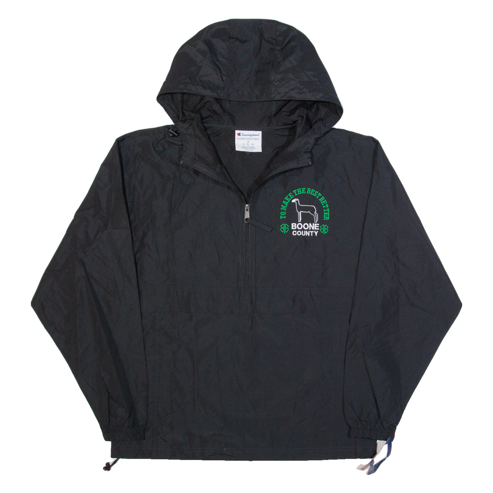 CHAMPION Boone County Mens Anorak Jacket Black USA Hooded S Refurbished - N/A refurbished available on Cerqular