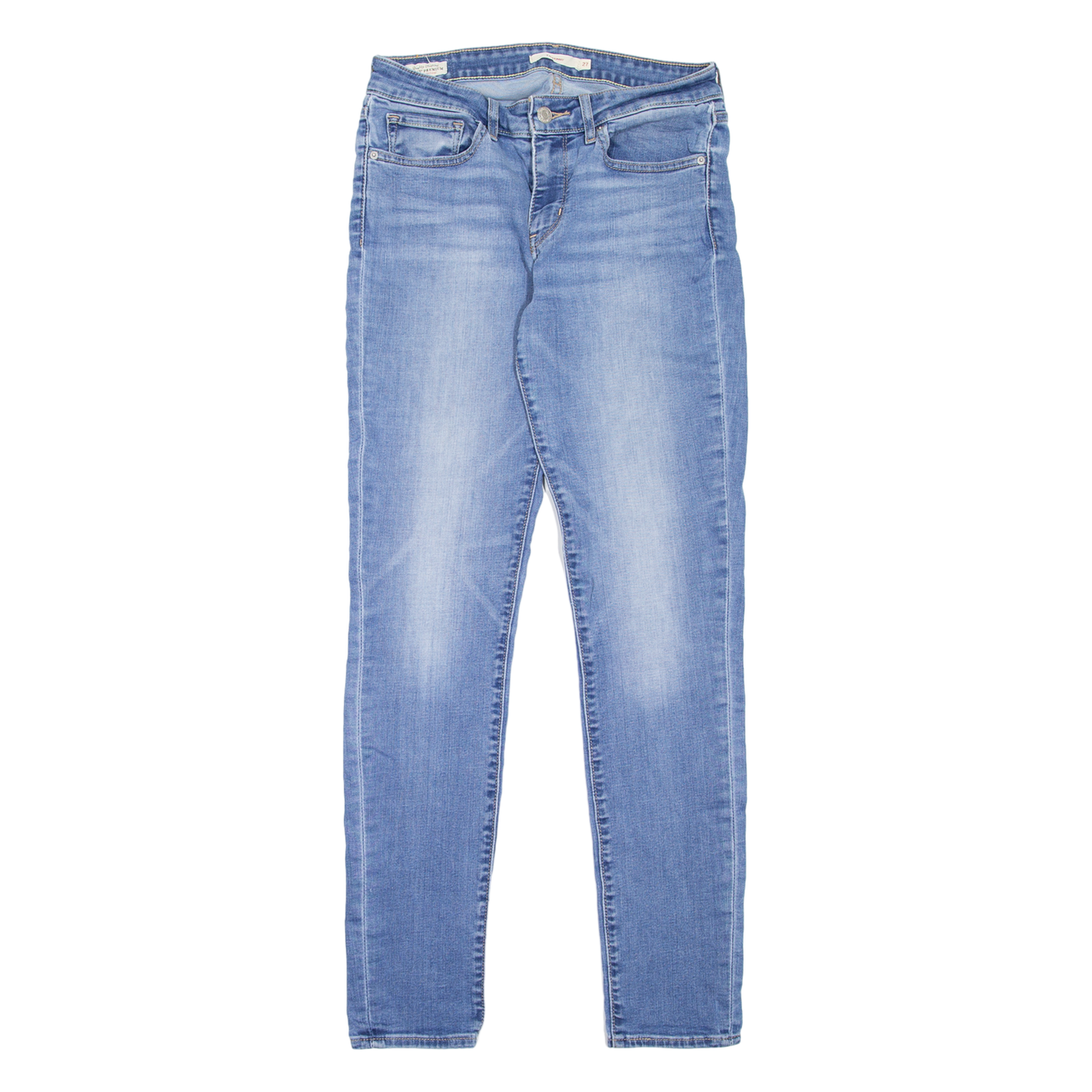 LEVI'S 711 BIG E Womens Jeans Blue Slim Skinny Stone Wash W27 L30 Refurbished - N/A refurbished available on Cerqular