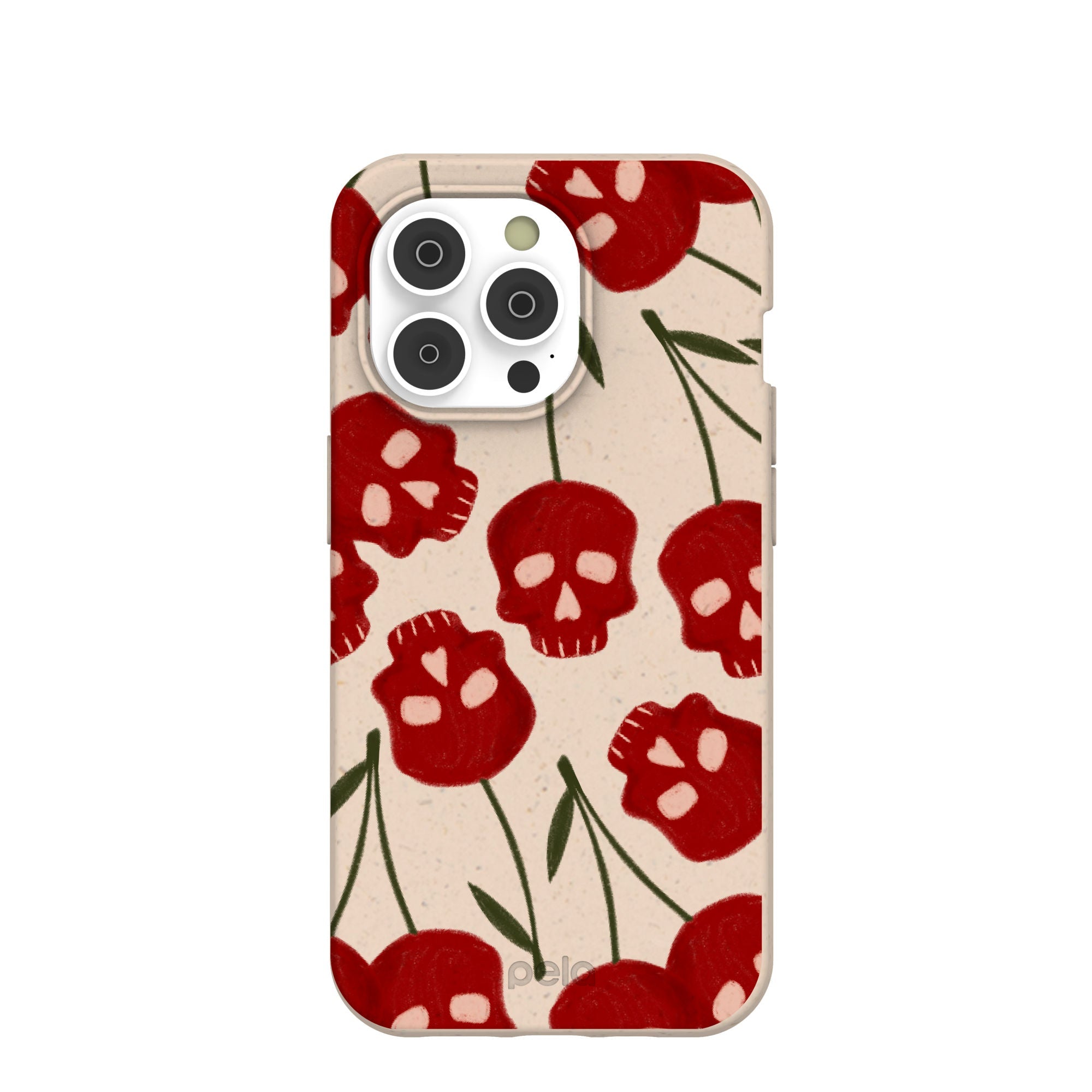 Seashell Scary Cherry iPhone 14 Pro Case Refurbished - Pela Case refurbished available on Cerqular