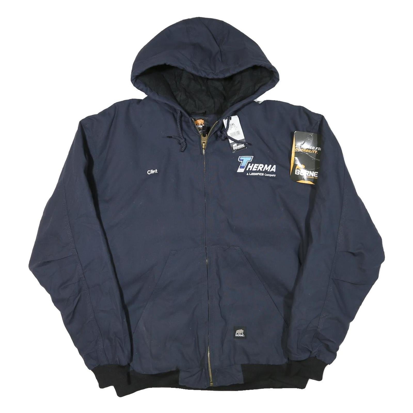 Buy BERNE Mens Navy Blue Therma Zip Jacket 2XL Polyester Blend Hooded Workwear Refurbished - $71.49 BERNE Mens Navy Blue Therma Zip Jacket 2XL Polyester Blend Hooded Workwear Refurbished - N/A refurbished available on Cerqular