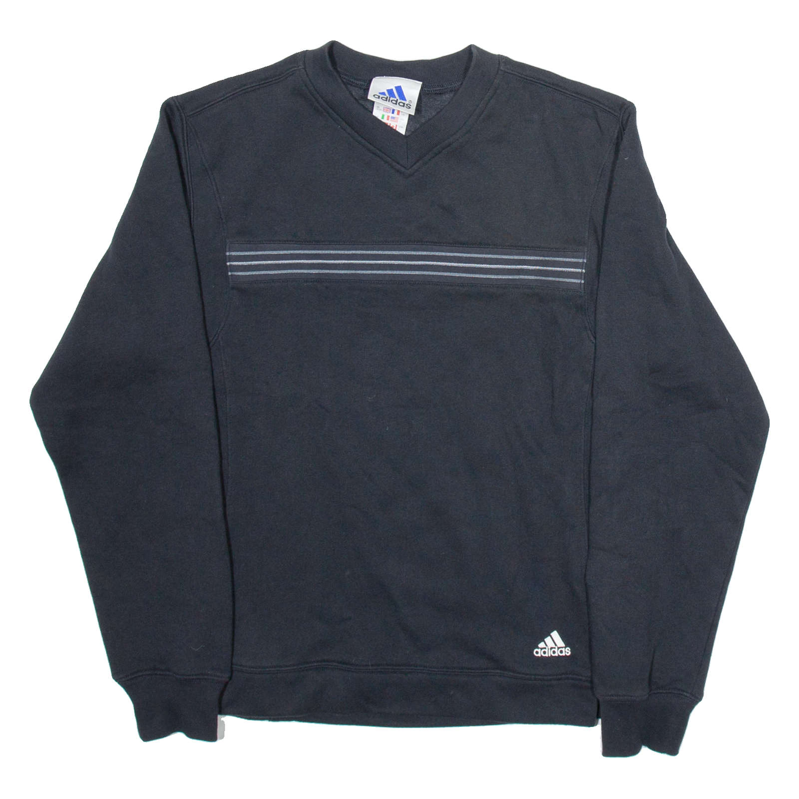 ADIDAS Womens Sweatshirt Black V-Neck L Refurbished - N/A refurbished available on Cerqular