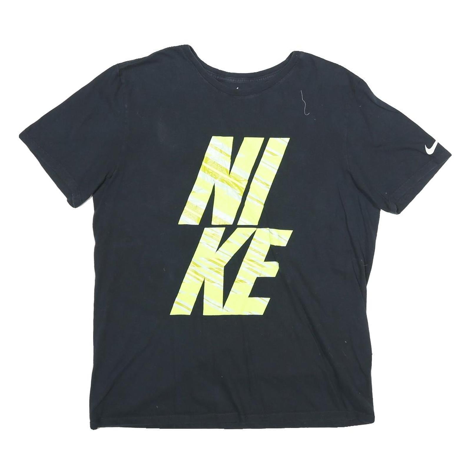Buy NIKE Mens Black Yellow Graphic T-Shirt L Short Sleeve Crew Neck Sports Casual Refurbished - $19.49 NIKE Mens Black Yellow Graphic T-Shirt L Short Sleeve Crew Neck Sports Casual Refurbished - N/A refurbished available on Cerqular
