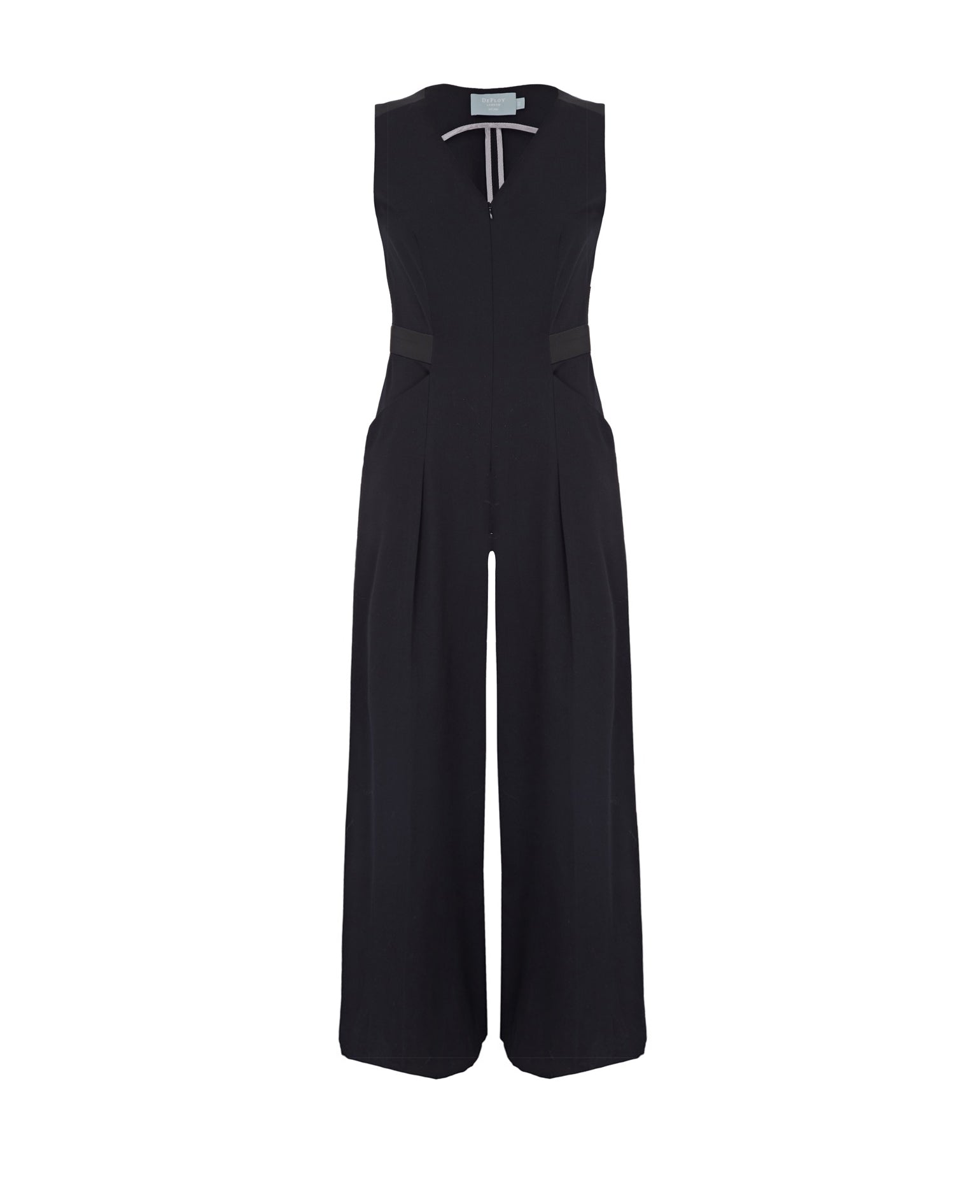 COLUMN | Tailored Crop-Legged Jumpsuit | Colour: BLACK | Size: XL Refurbished - N/A refurbished available on Cerqular