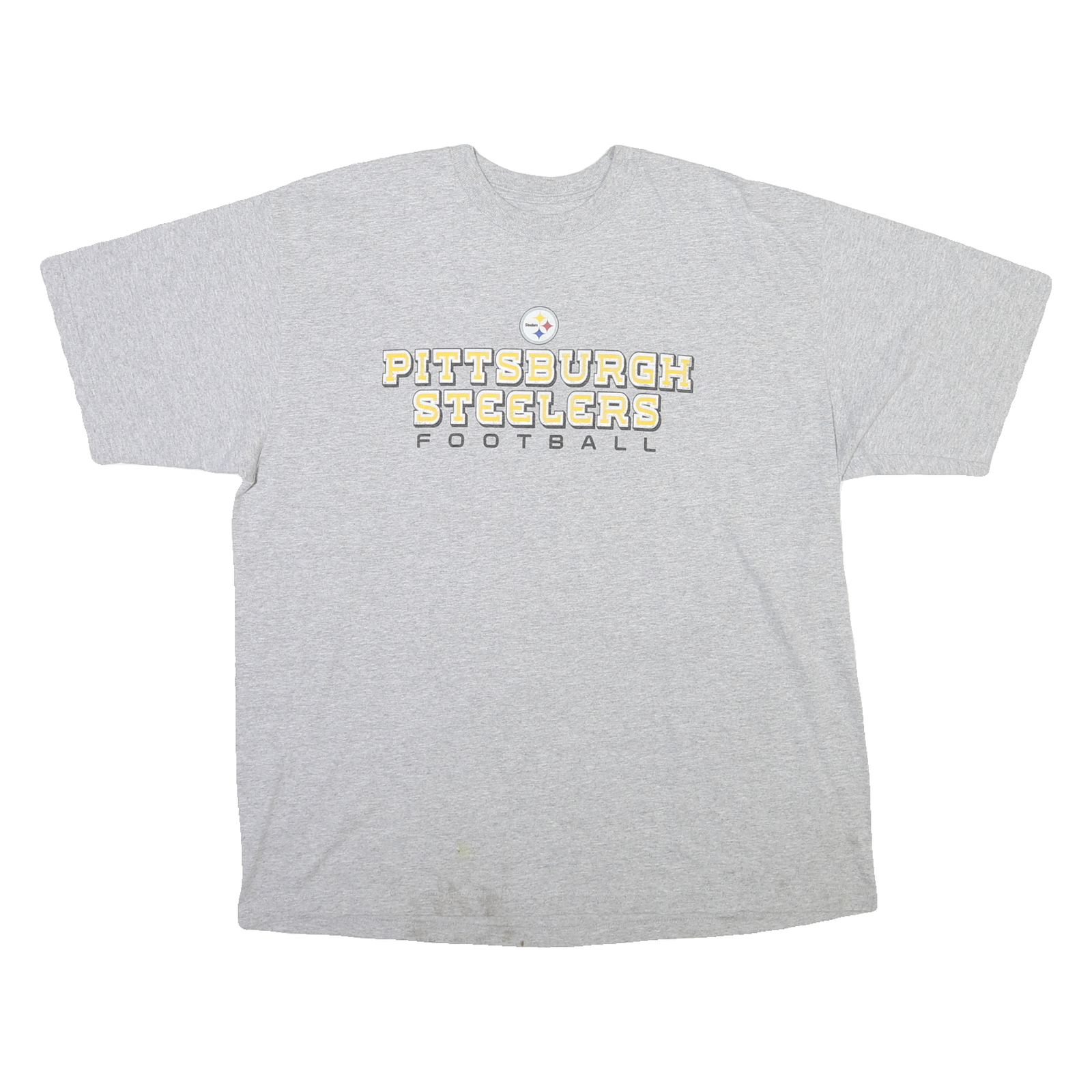 REEBOK Mens Grey Pittsburgh Steelers Football Graphic T-Shirt XL Crew Neck Short Refurbished - N/A refurbished available on Cerqular