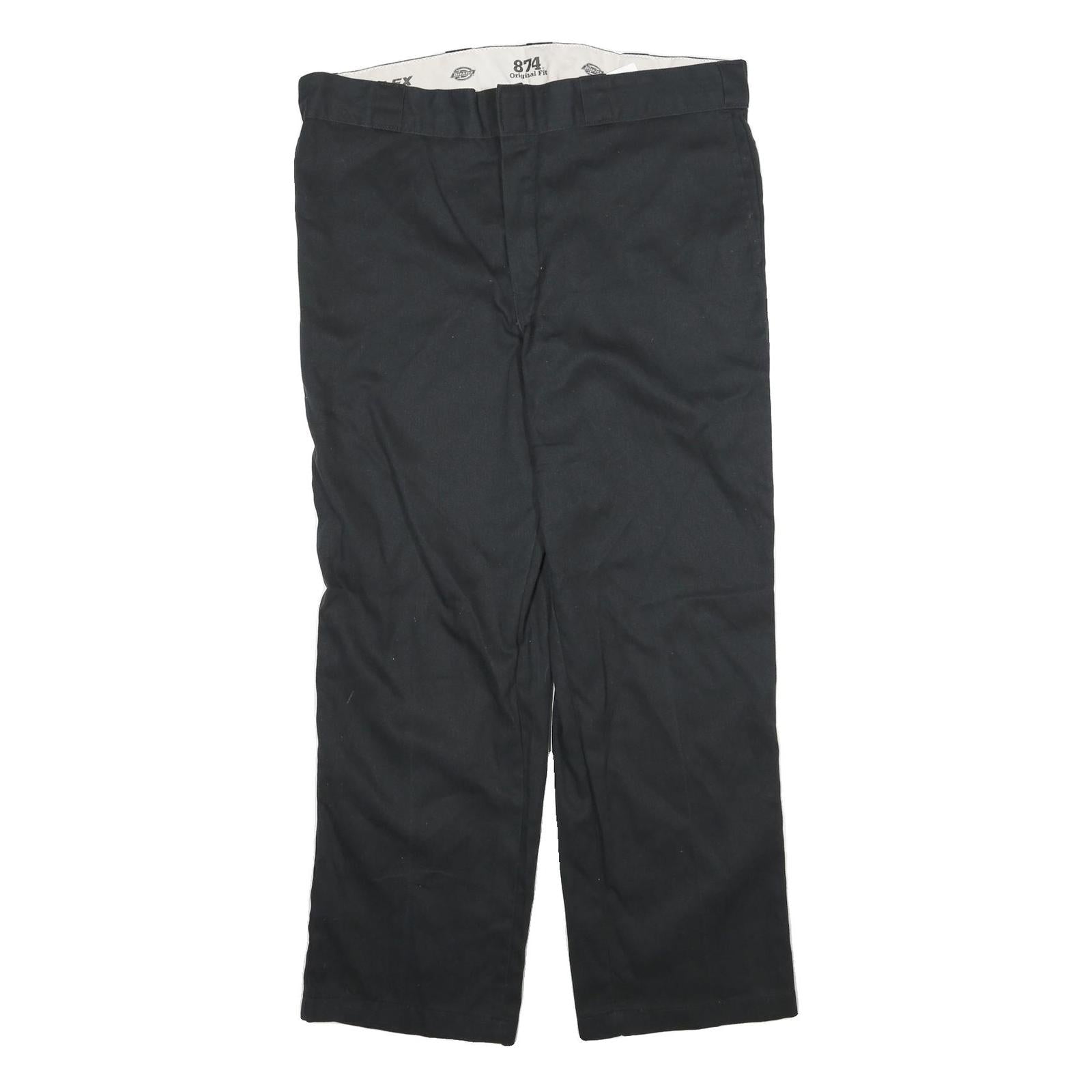 DICKIES Mens Cotton Blend Black Regular Zip Trousers W36 L30 Workwear Refurbished - N/A refurbished available on Cerqular