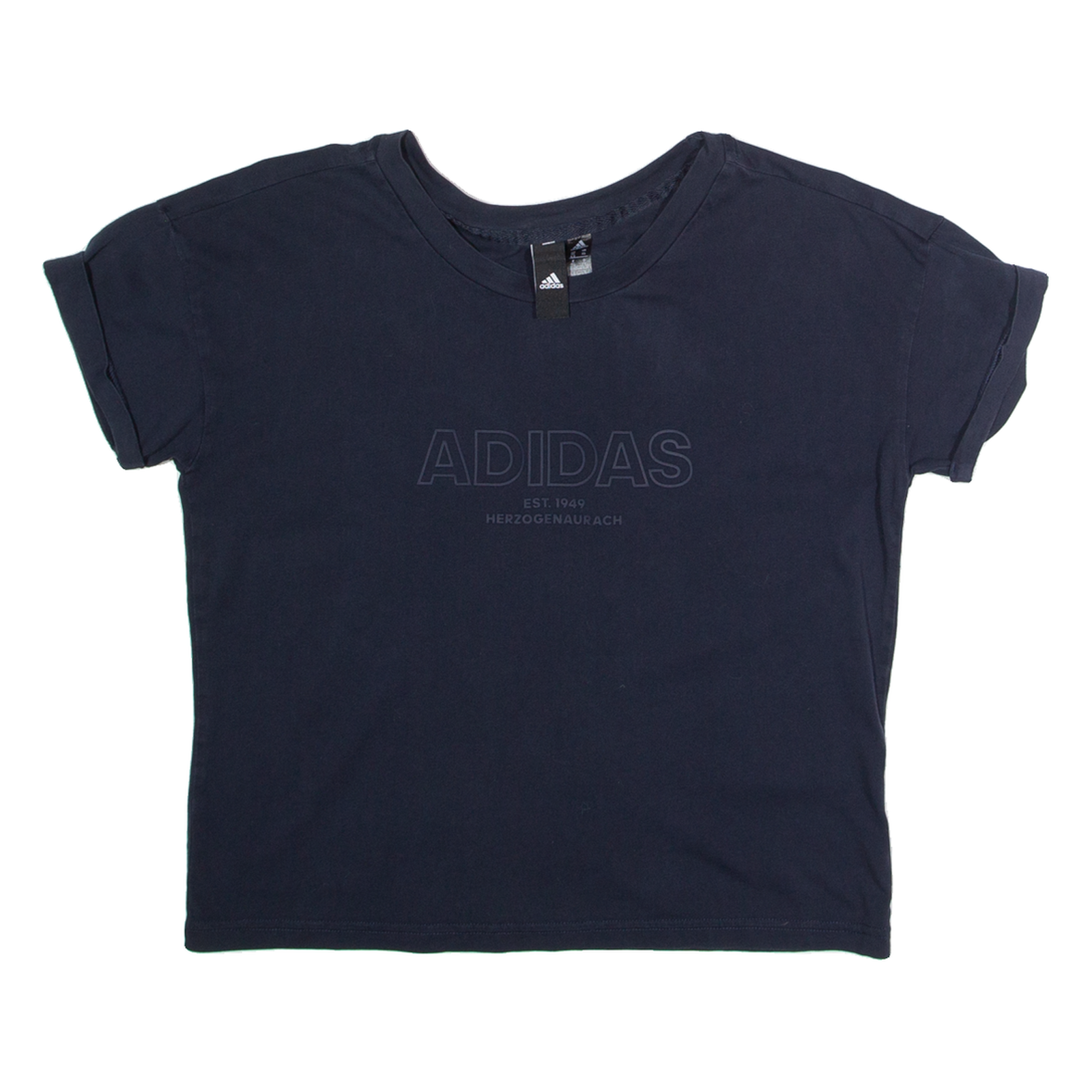 ADIDAS Cropped Womens T-Shirt Blue S Refurbished - N/A refurbished available on Cerqular
