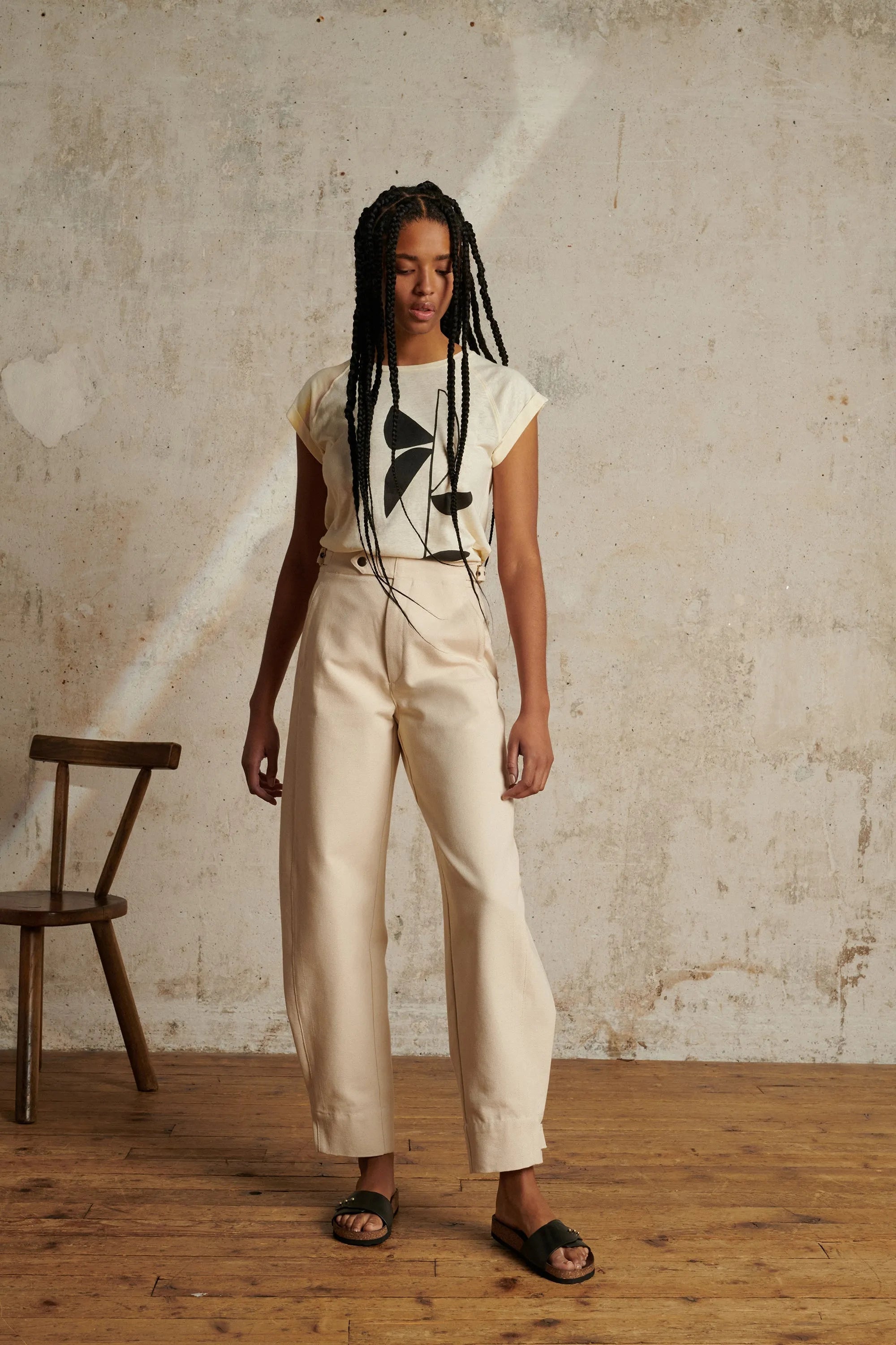 SOEUR Valentina Ecru T-shirt | Color: ECRU | Size: FR-40 Refurbished - Rue Madame is a known brand, and the standardized name is " refurbished available on Cerqular