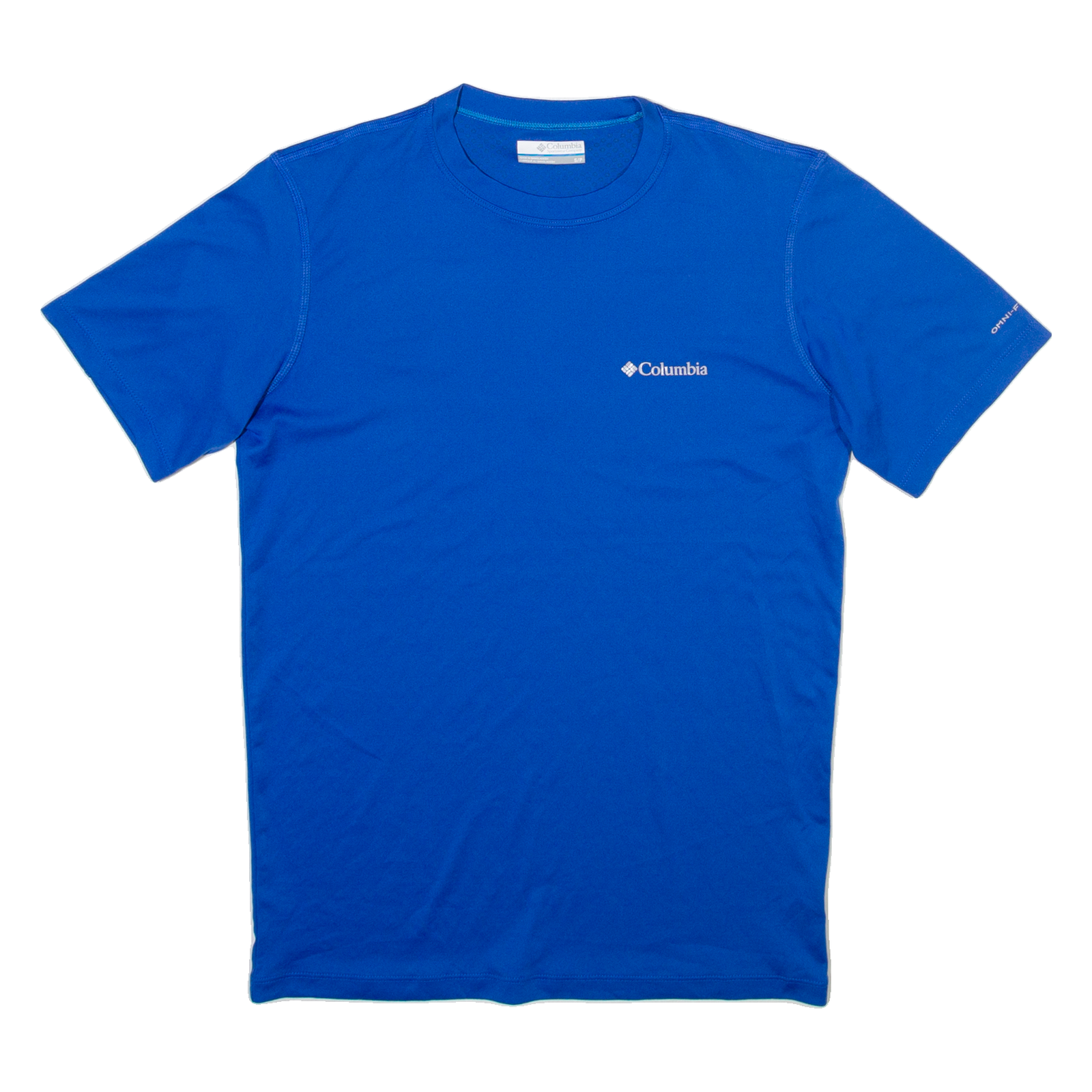 COLUMBIA Mens T-Shirt Blue Crew Neck S Refurbished - N/A refurbished available on Cerqular