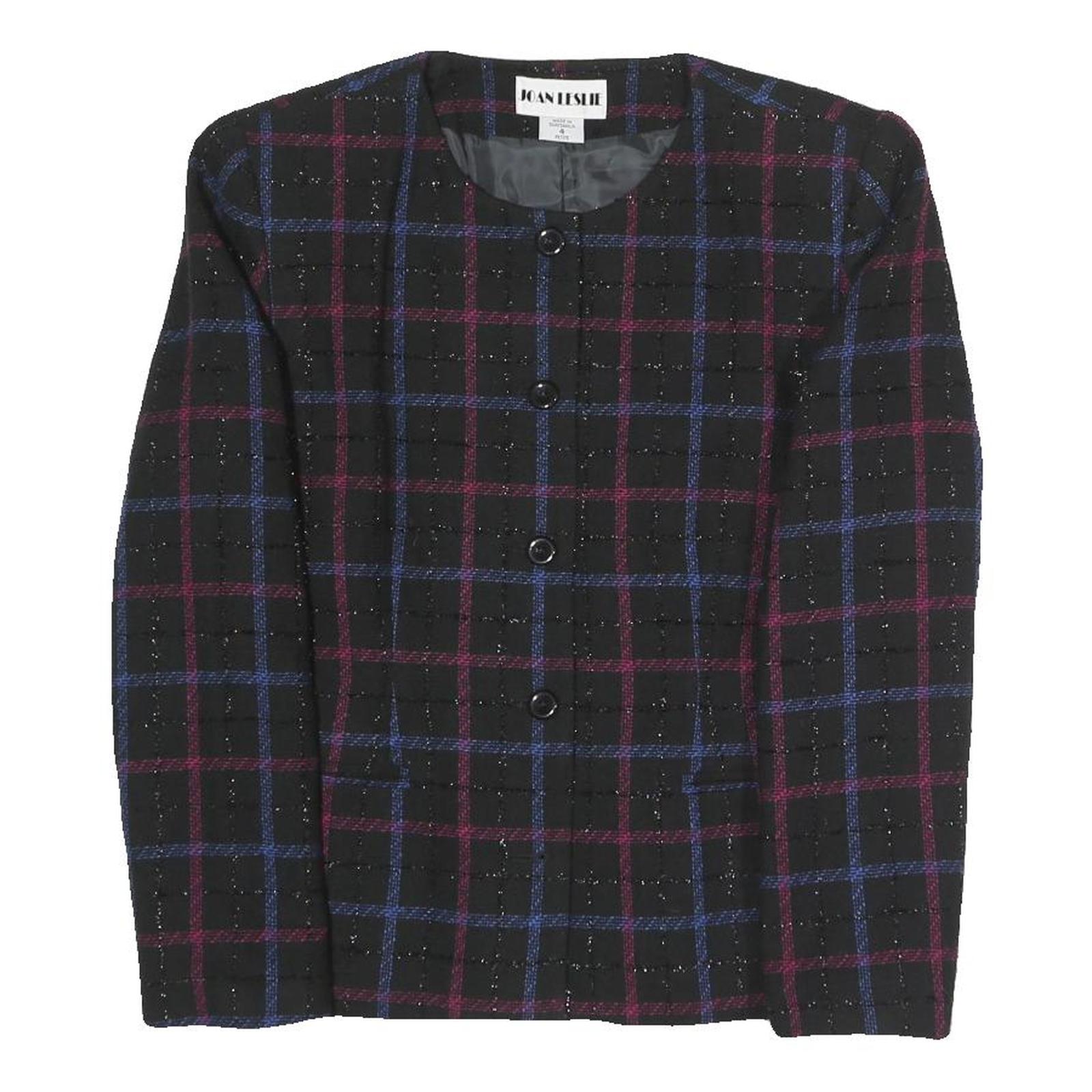 Buy JOAN LESLIE Womens Black & Blue & Purple Checked Blazer Jacket UK 6 Polyester Refurbished - $48.09 JOAN LESLIE Womens Black & Blue & Purple Checked Blazer Jacket UK 6 Polyester Refurbished - N/A refurbished available on Cerqular
