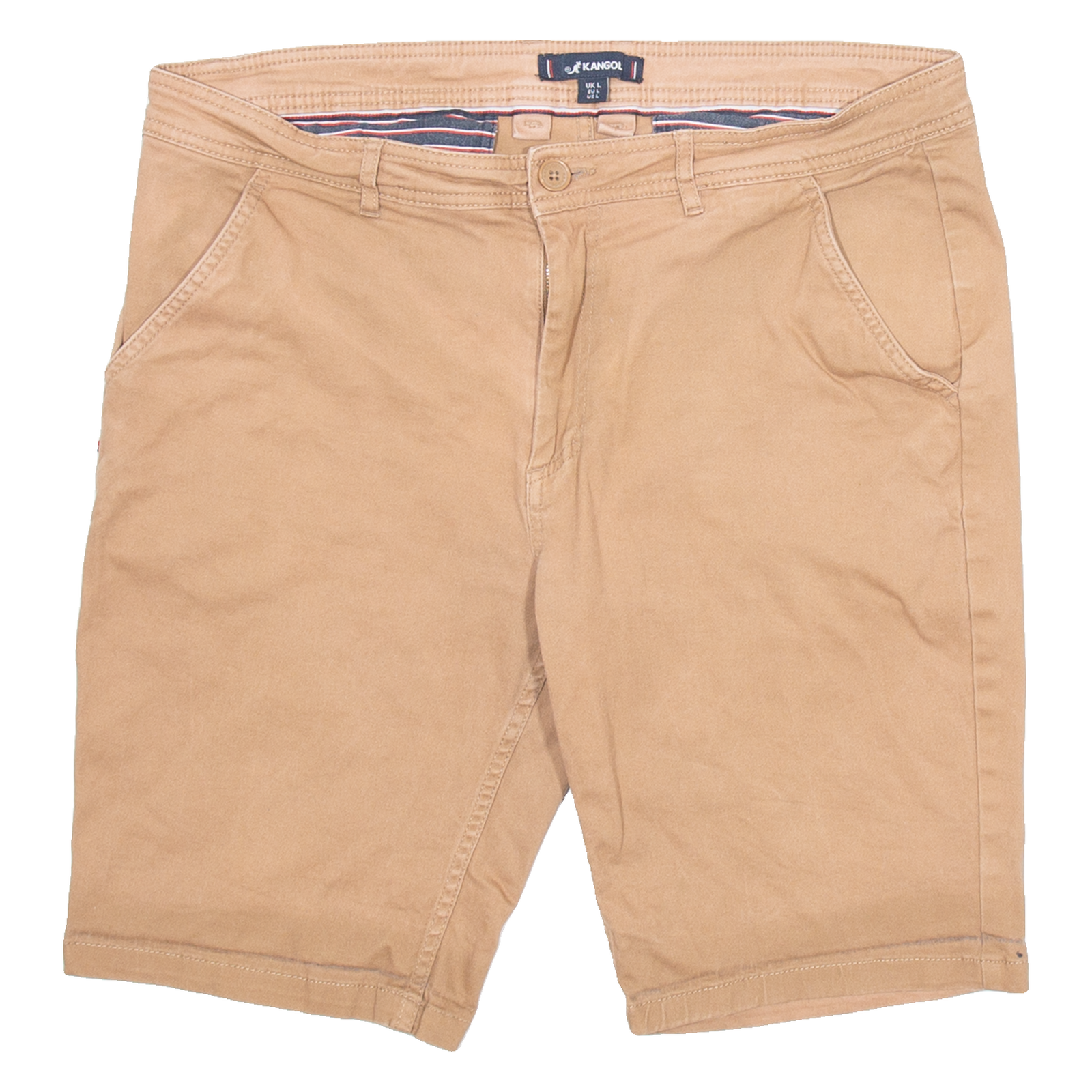 KANGOL Mens Cargo Shorts Brown L W36 Refurbished - N/A refurbished available on Cerqular