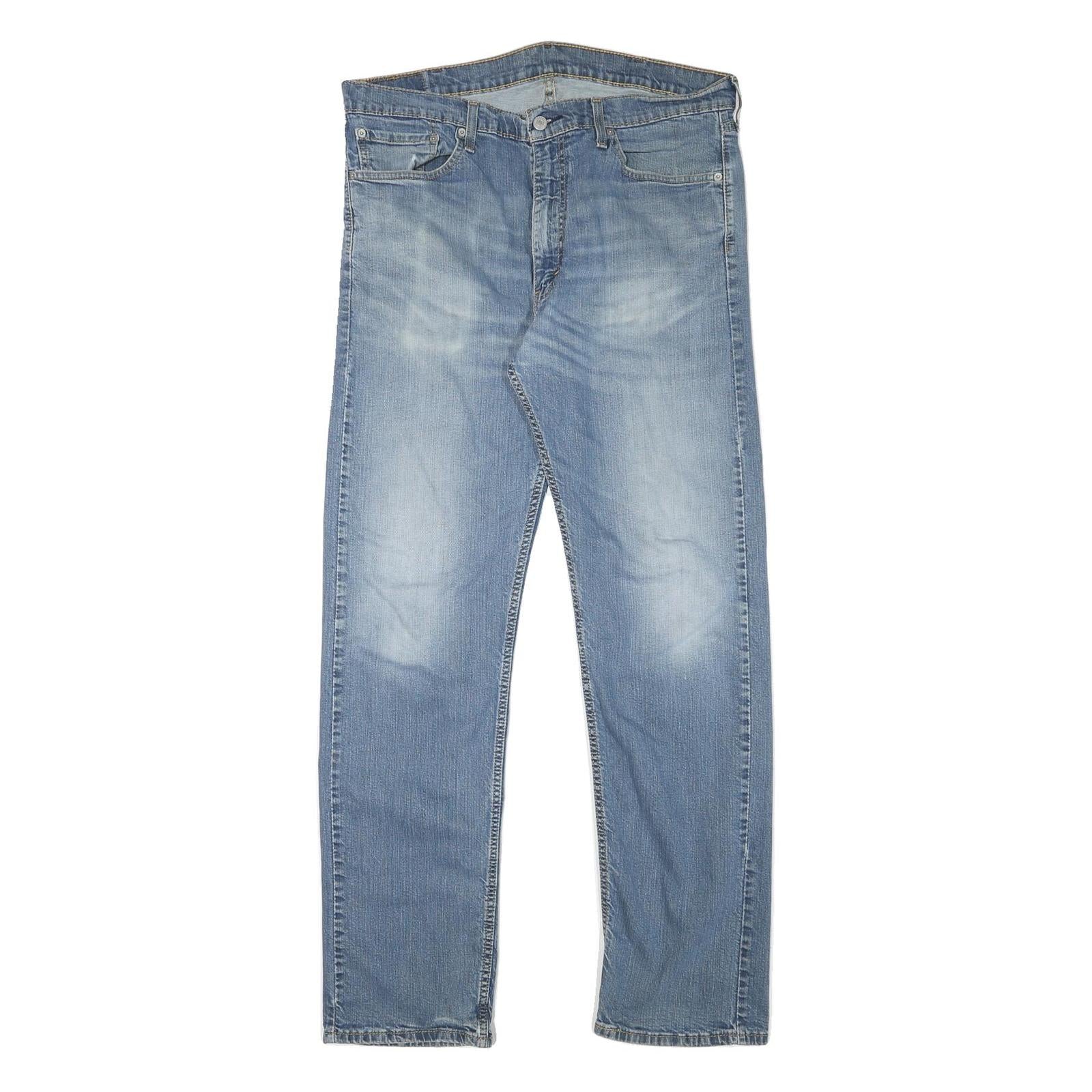 LEVI'S 505 Mens Jeans Blue Regular Straight Denim Light W37 L32 Classic Cotton Refurbished - N/A refurbished available on Cerqular