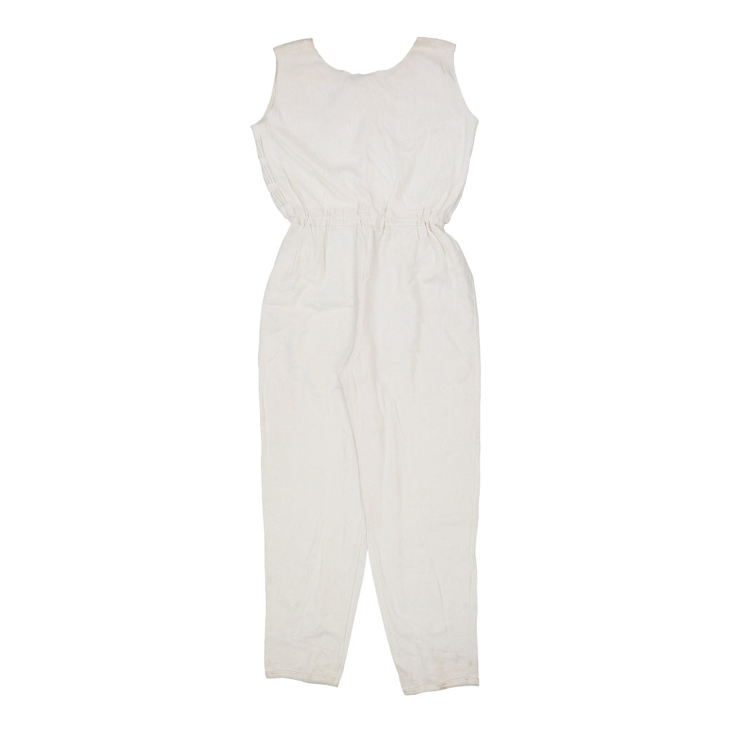 Panatta Jumpsuit - Medium White Cotton Refurbished - Thrifted (note: this is a term often used to describe second- refurbished available on Cerqular
