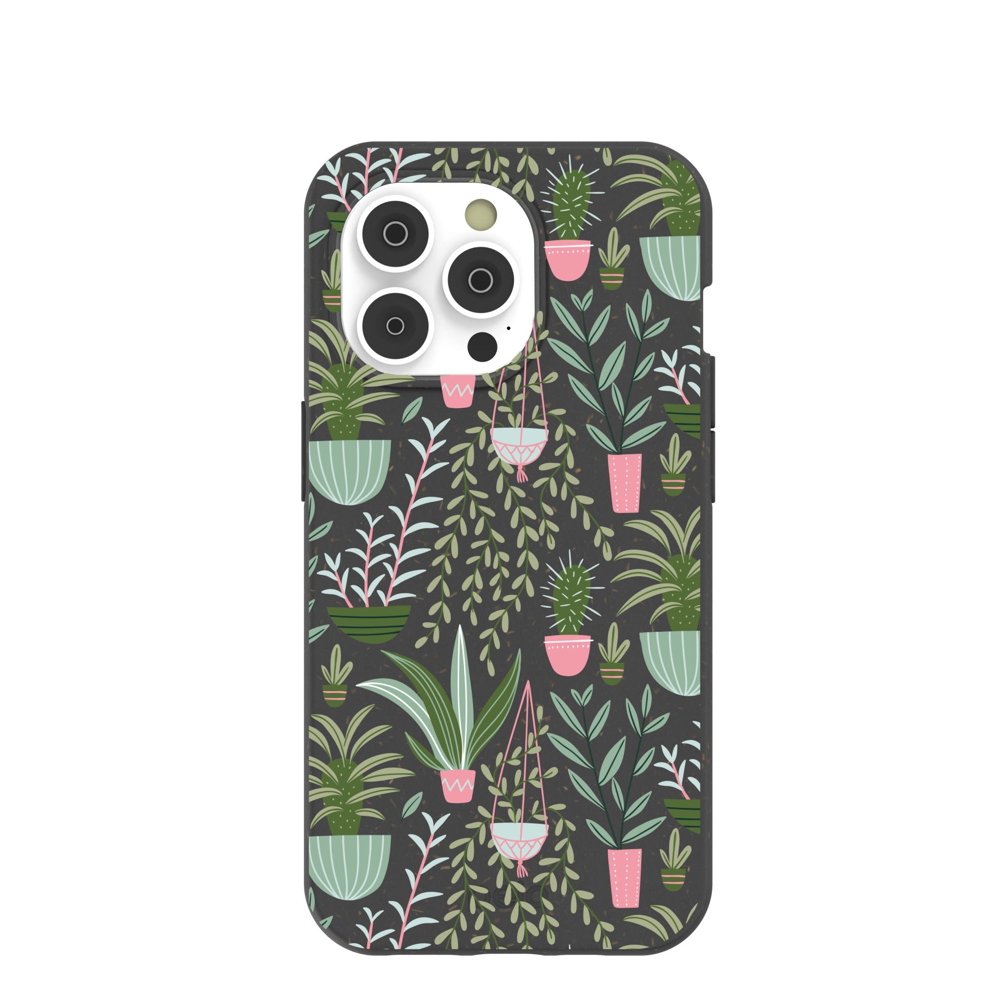 Black Indoor Garden iPhone 14 Pro Case Refurbished - Pela Case refurbished available on Cerqular
