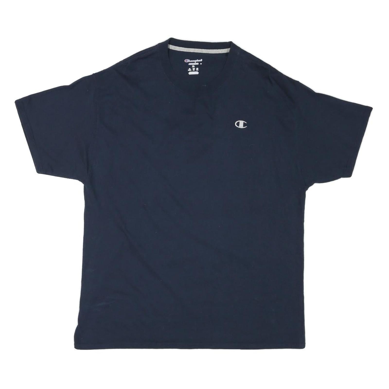 CHAMPION Mens Blue Graphic T-Shirt XL Short Sleeve Crew Neck Casual Cotton Blend Refurbished - N/A refurbished available on Cerqular