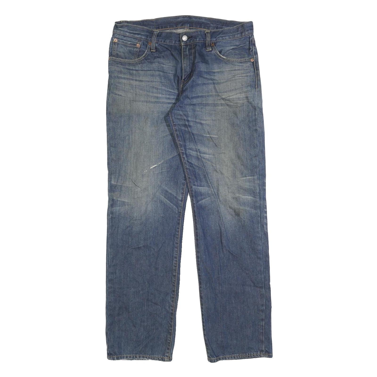 LEVI'S 502 Mens Jeans Blue Regular Straight Denim Medium W34 L34 Classic Fit Zip Refurbished - N/A refurbished available on Cerqular