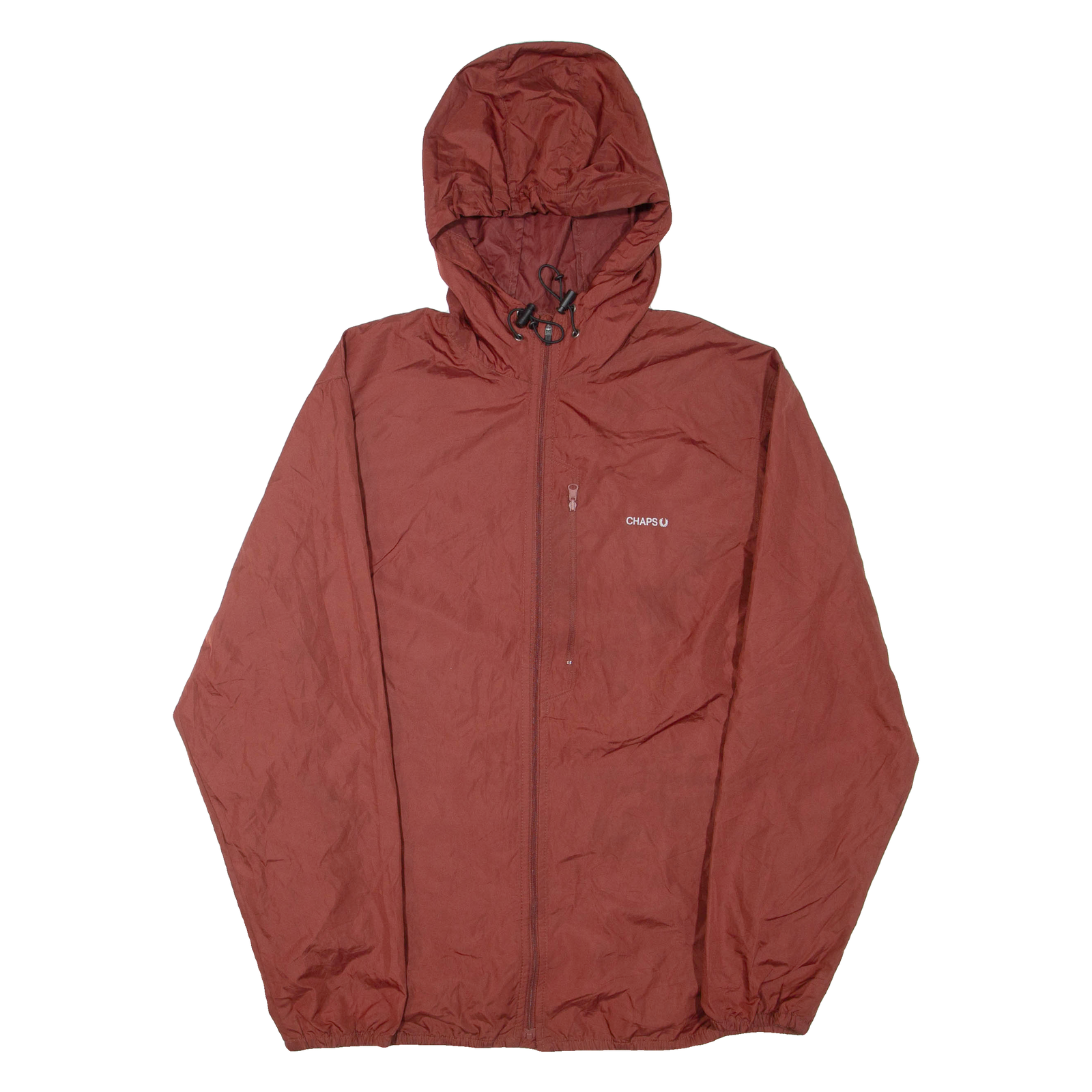 CHAPS Mens Rain Jacket Brown Hooded M Refurbished - N/A refurbished available on Cerqular