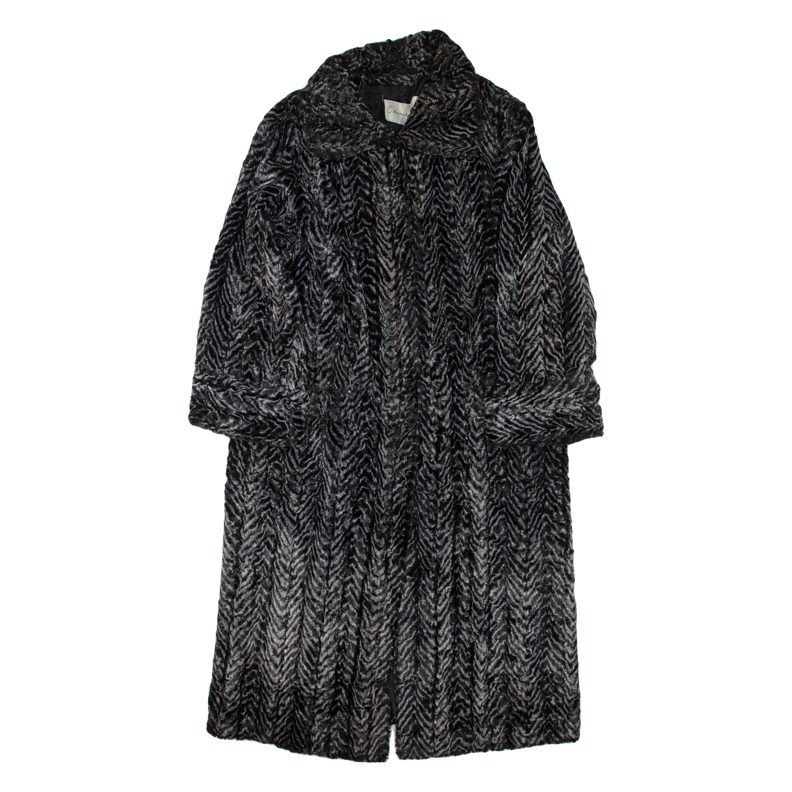 C.D.V Womens Coat Black Viscose Chevron XL Refurbished - N/A refurbished available on Cerqular
