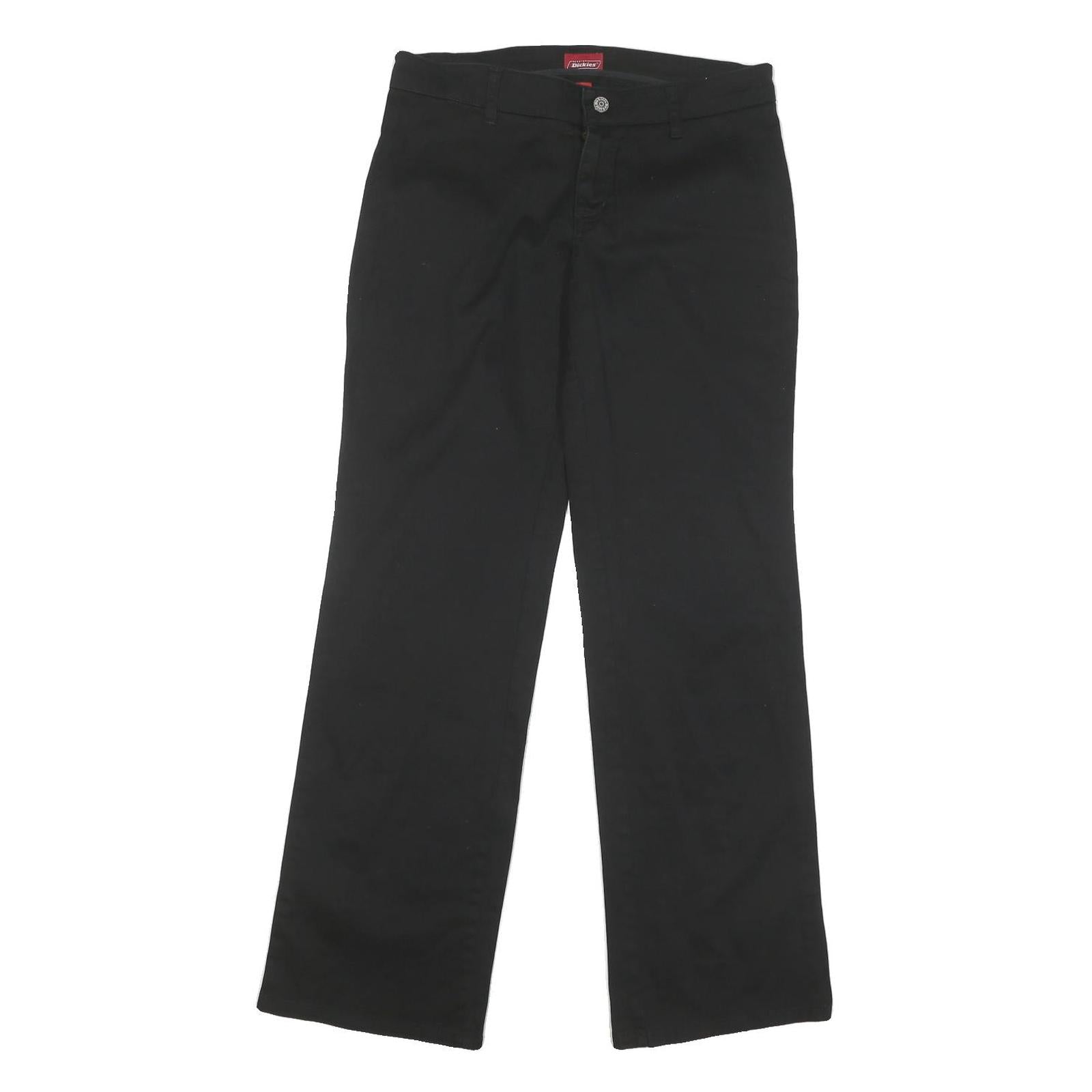 DICKIES Mens Black Cotton Blend Regular Straight Trousers W30 L30 Workwear Refurbished - N/A refurbished available on Cerqular